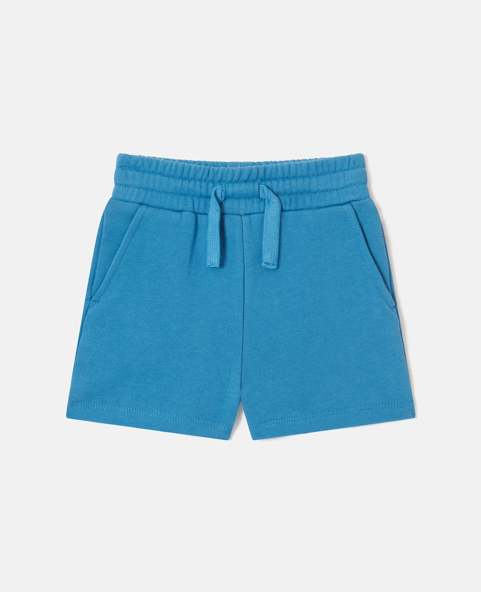 Drawstring Jersey Shorts-Blue-medium