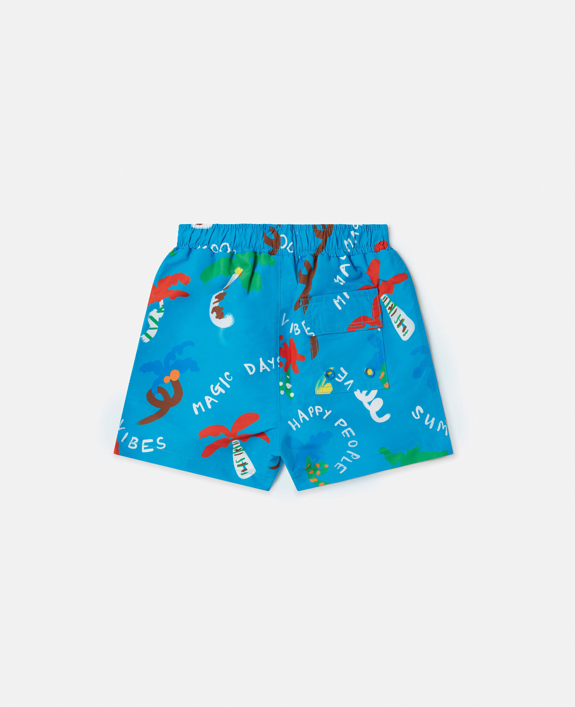 Palm Tree Print Swim Shorts-Multicolour-large image number 2