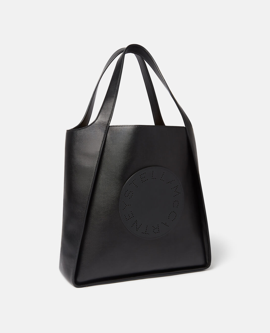Women ブラック ステラ ロゴ スクエア トートバッグ | Stella McCartney JP