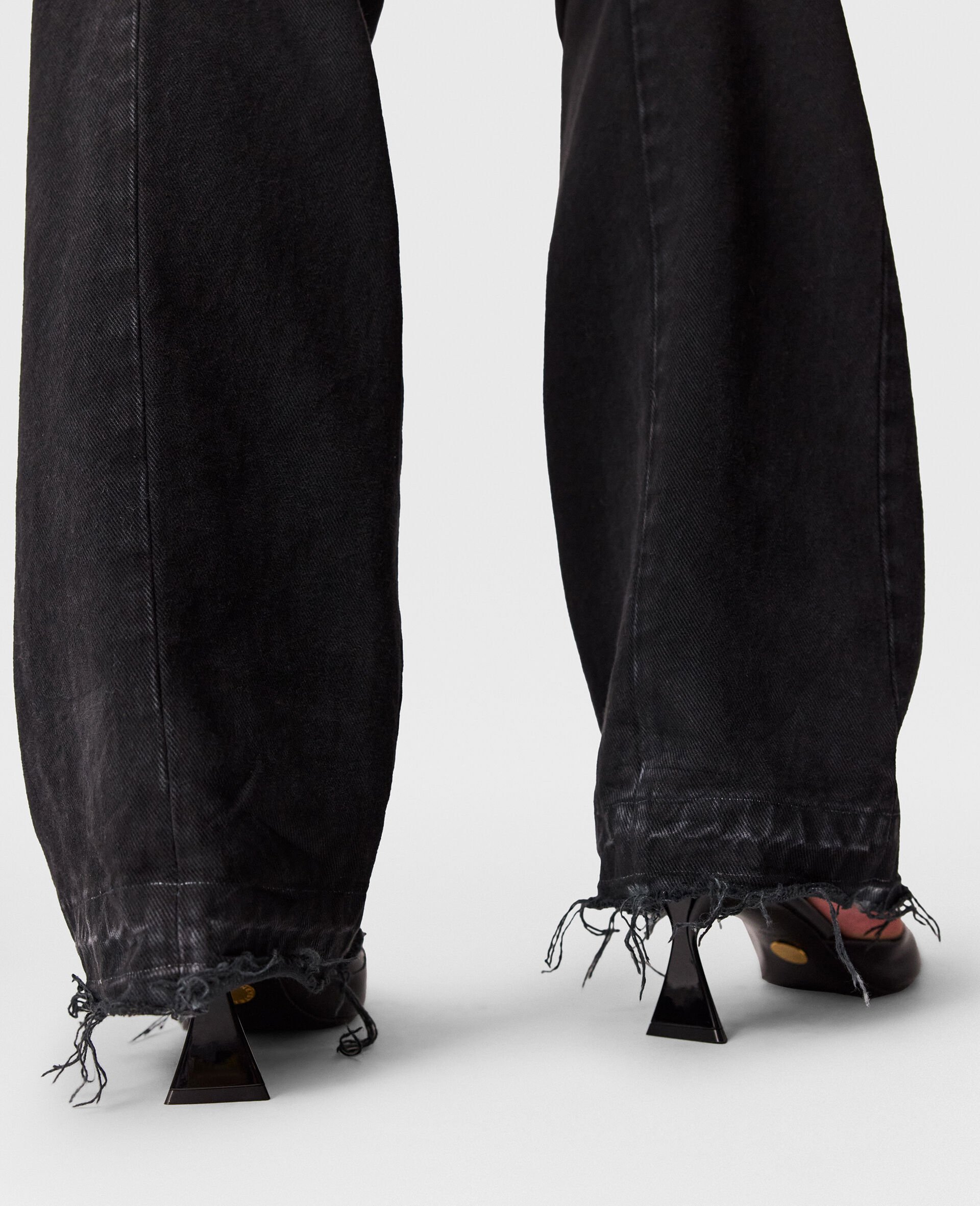 Patchwork Panel Denim Jeans-Blue-large image number 4