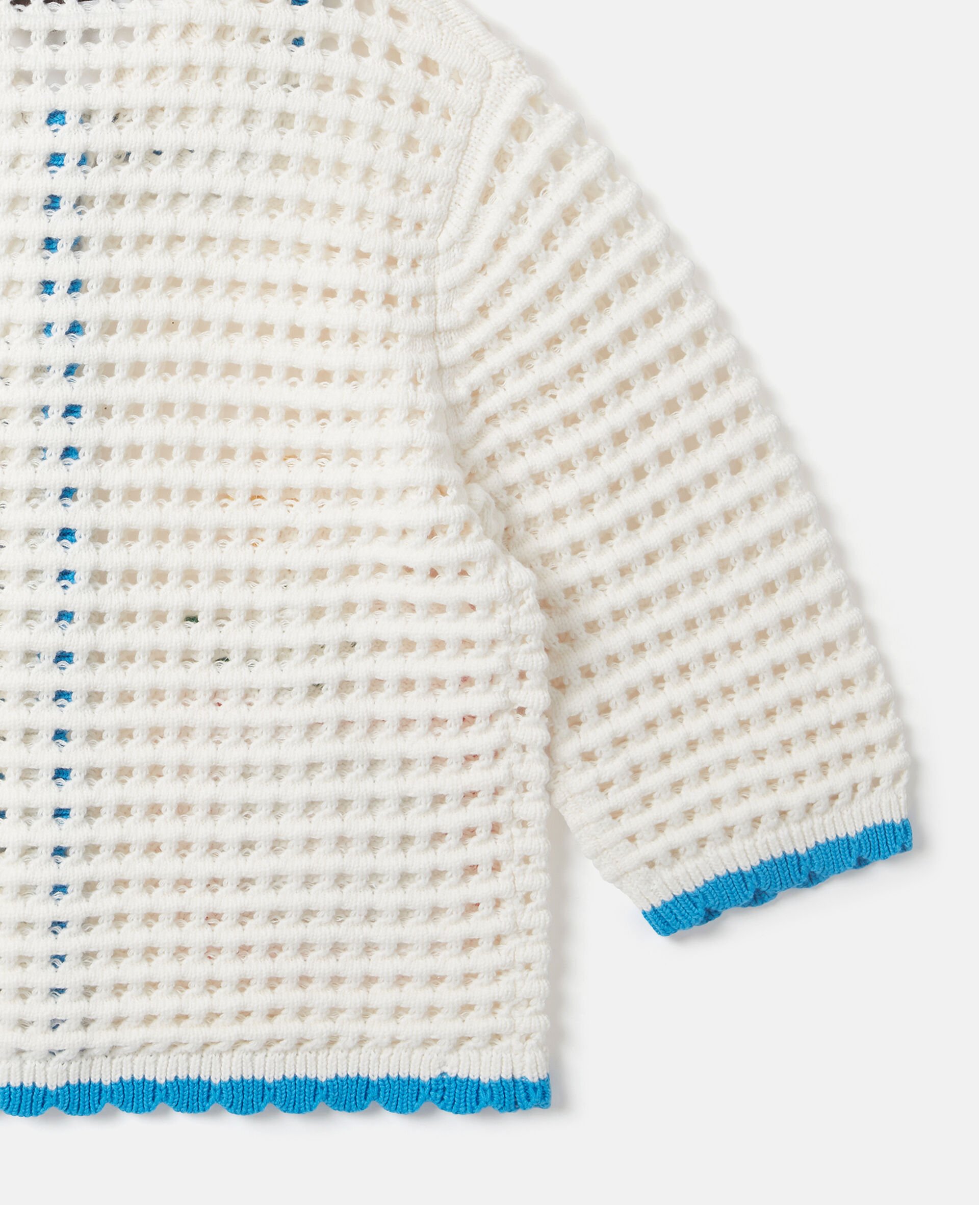 Floral Appliqu&eacute; Cardigan-White-large image number 3