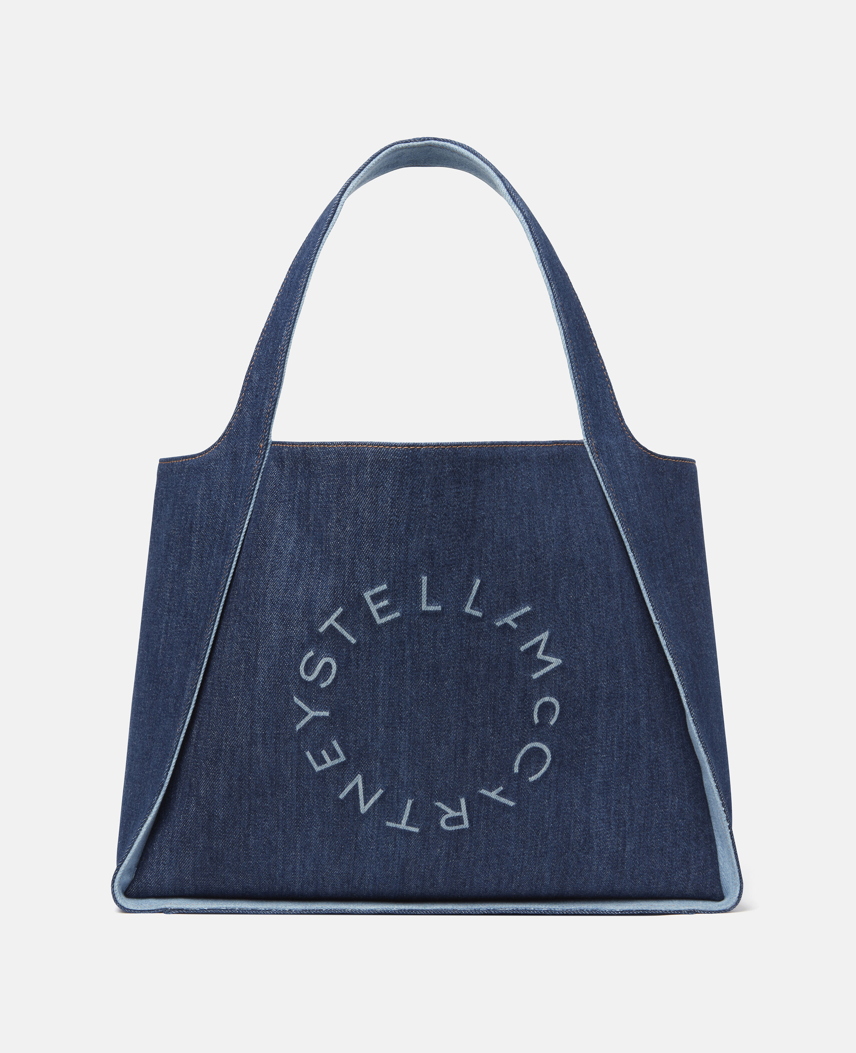 Women 烟熏蓝Stella标识环保牛仔托特包| Stella McCartney CN 独特な店 美品STELLA McCARTNEY ボディバッグ/ウェストバッグ