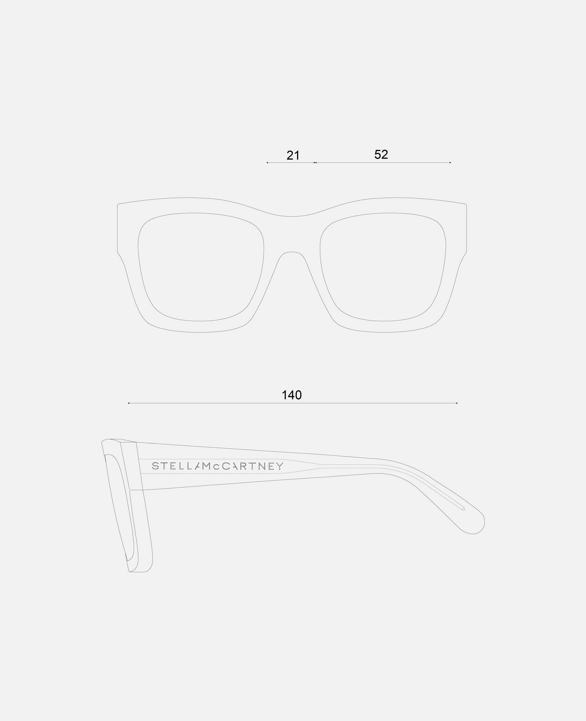 Logo Square Sunglasses-Black-large image number 3