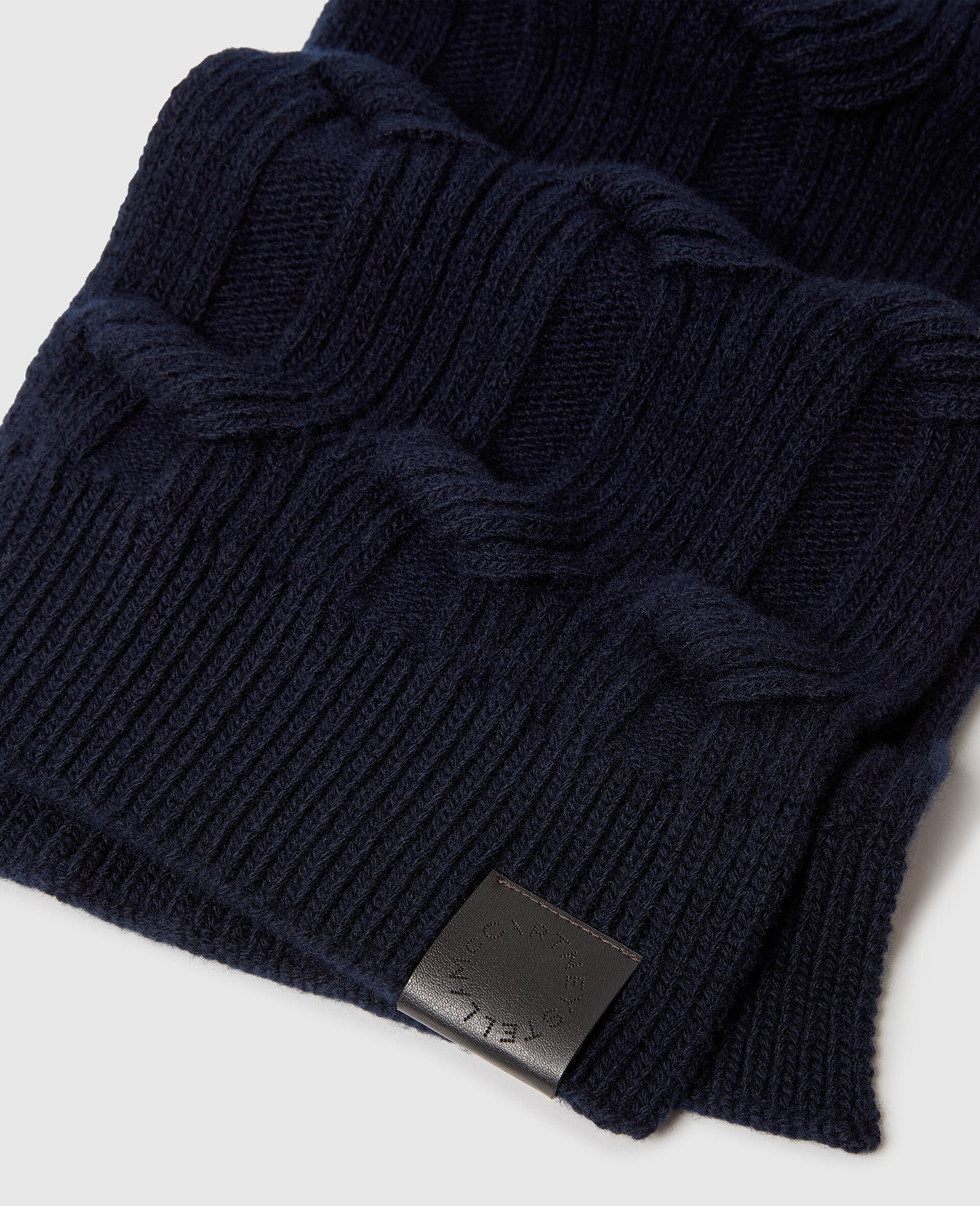 Falabella Cable-Knit Scarf-Grey-large image number 2