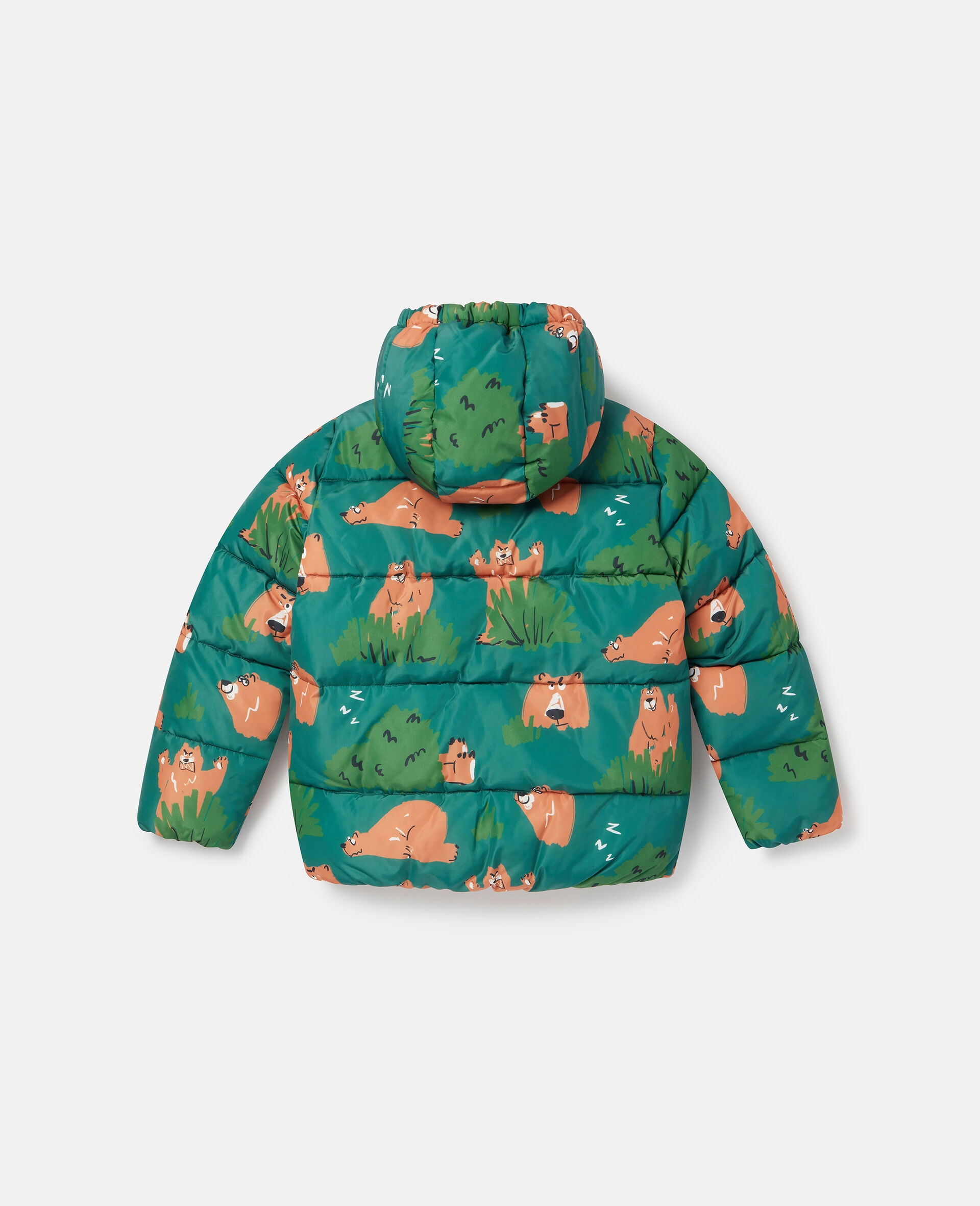 Grizzly Bear Puffer Coat-Green-large image number 2