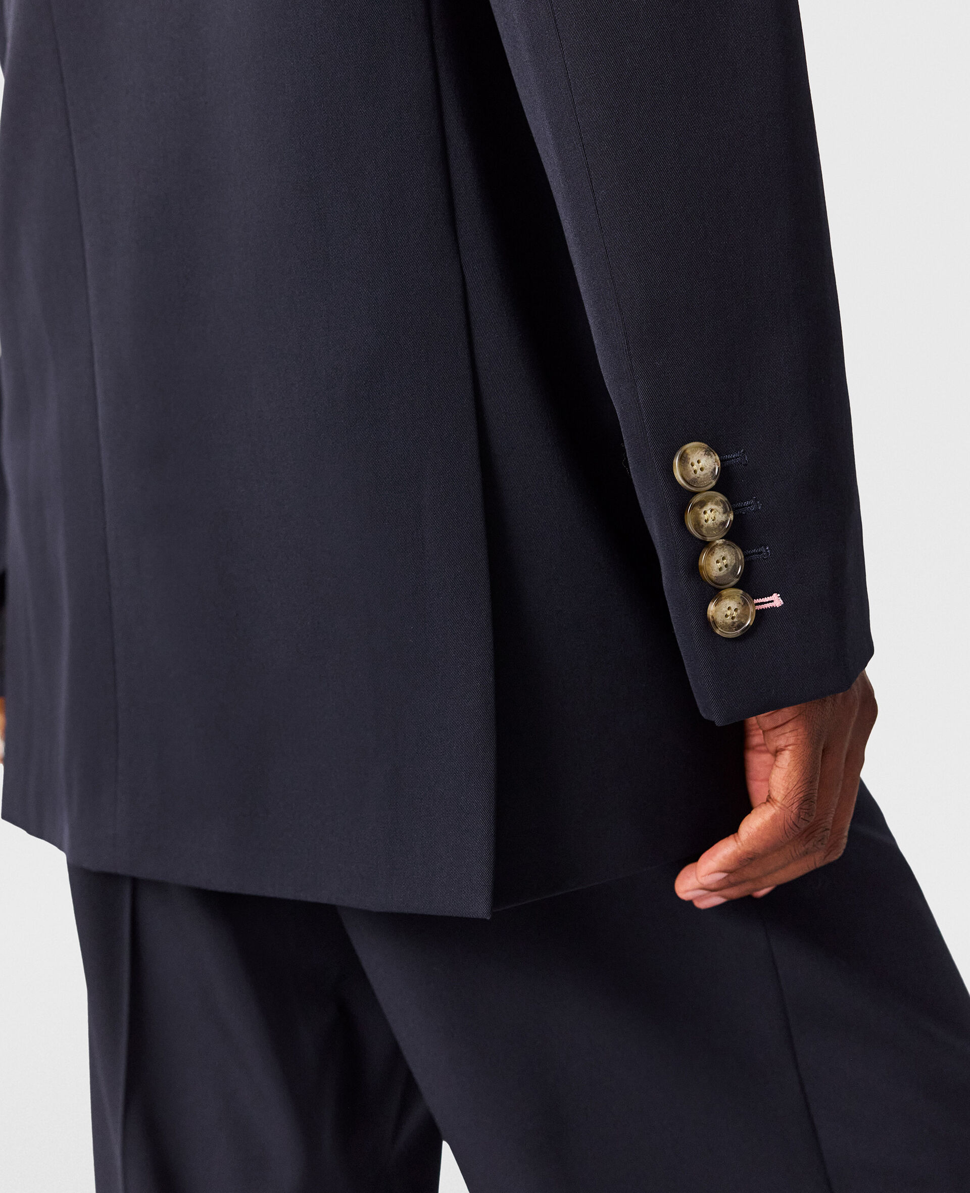 Oversized Double-Breasted Blazer-Blue-large image number 3