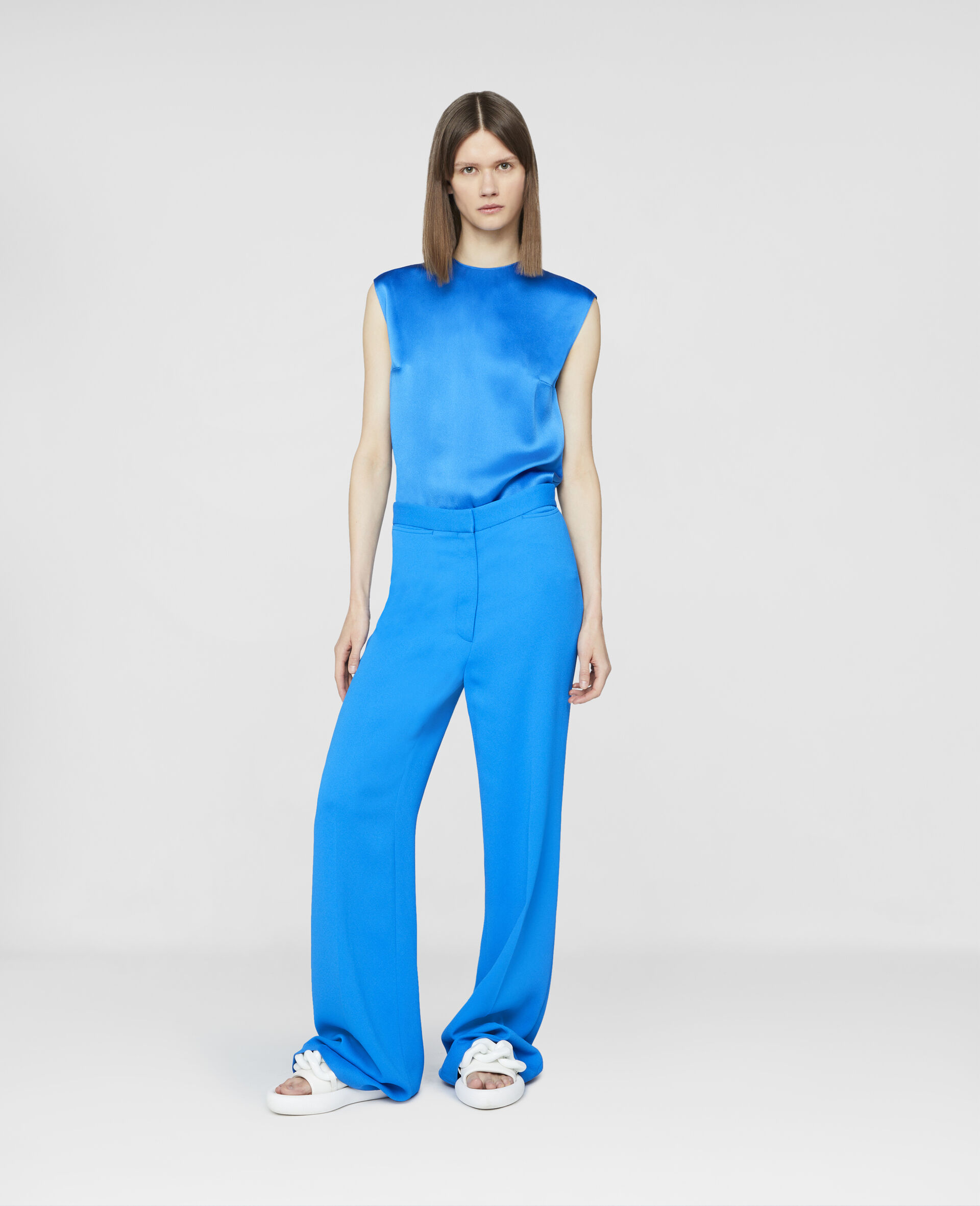 Tailored Twill Trousers-Blue-large image number 1