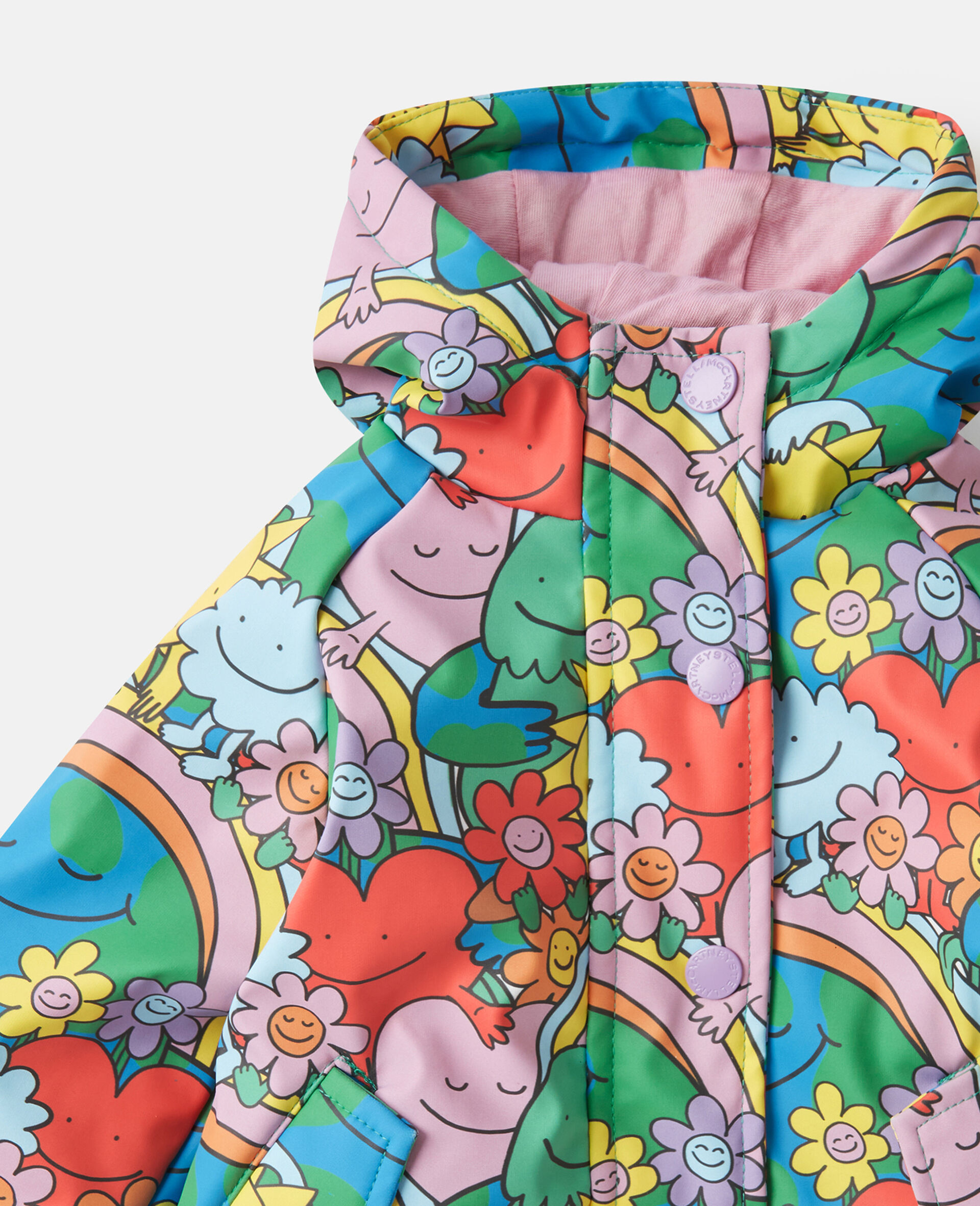 Earth Friends Print Raincoat-Multicolour-medium