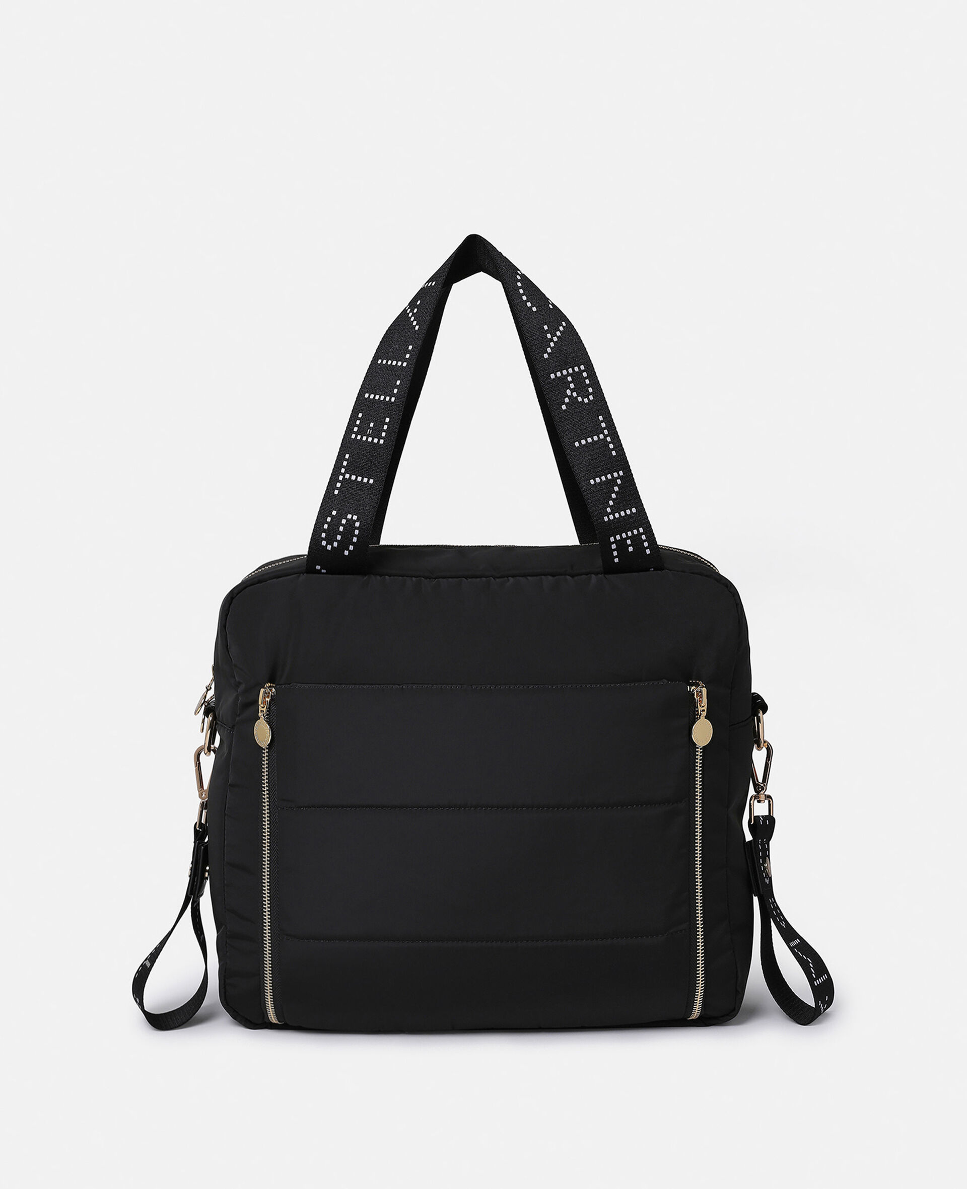 Logo Tape Changing Tote Bag-Black-large image number 2