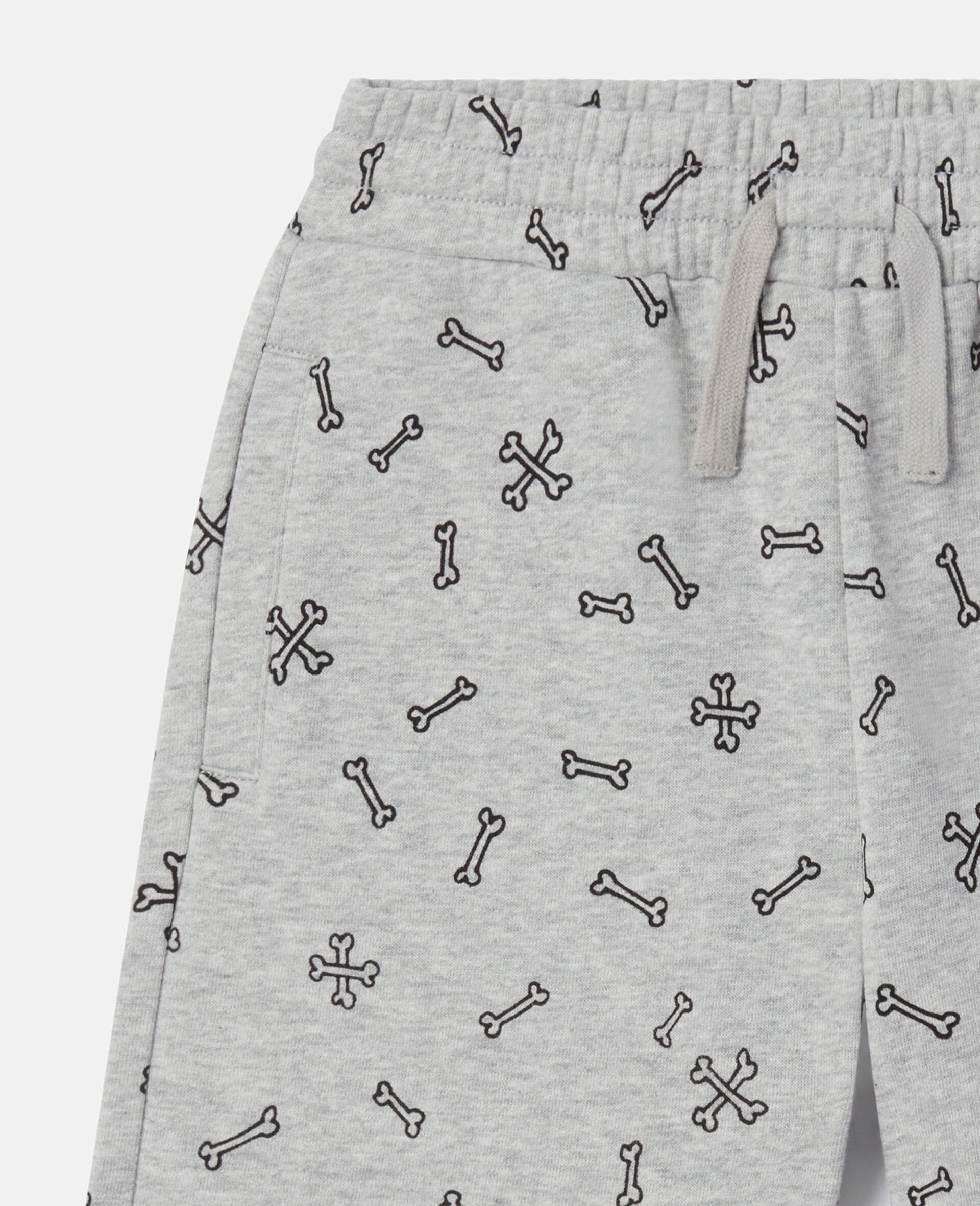 ボーンズプリント スウェットショートパンツ-グレー-large image number 1