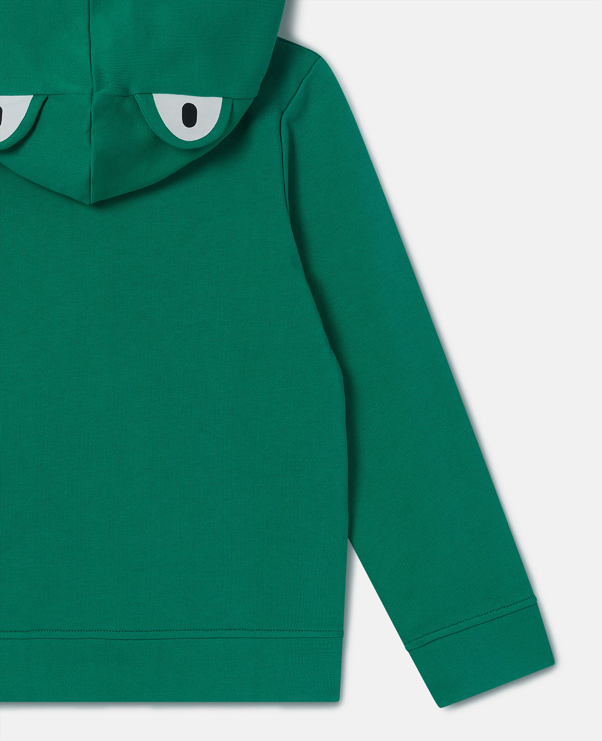 Frog Graphic Hooded Zip Sweatshirt-Green-large Frog Graphic Hooded Zip Sweatshirt-Green-large image number 3