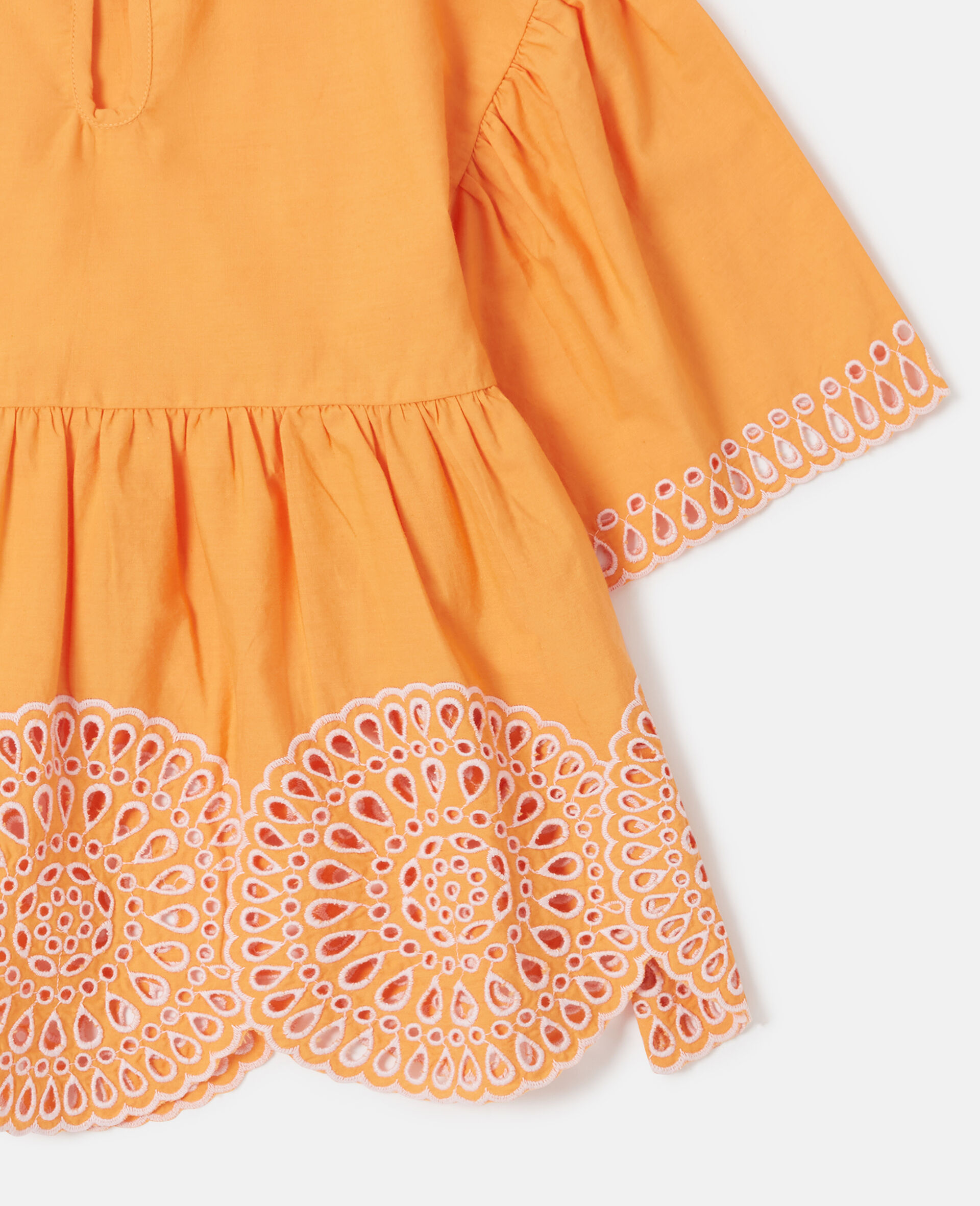 Short-Sleeve Popeline Top-Orange-large image number 3