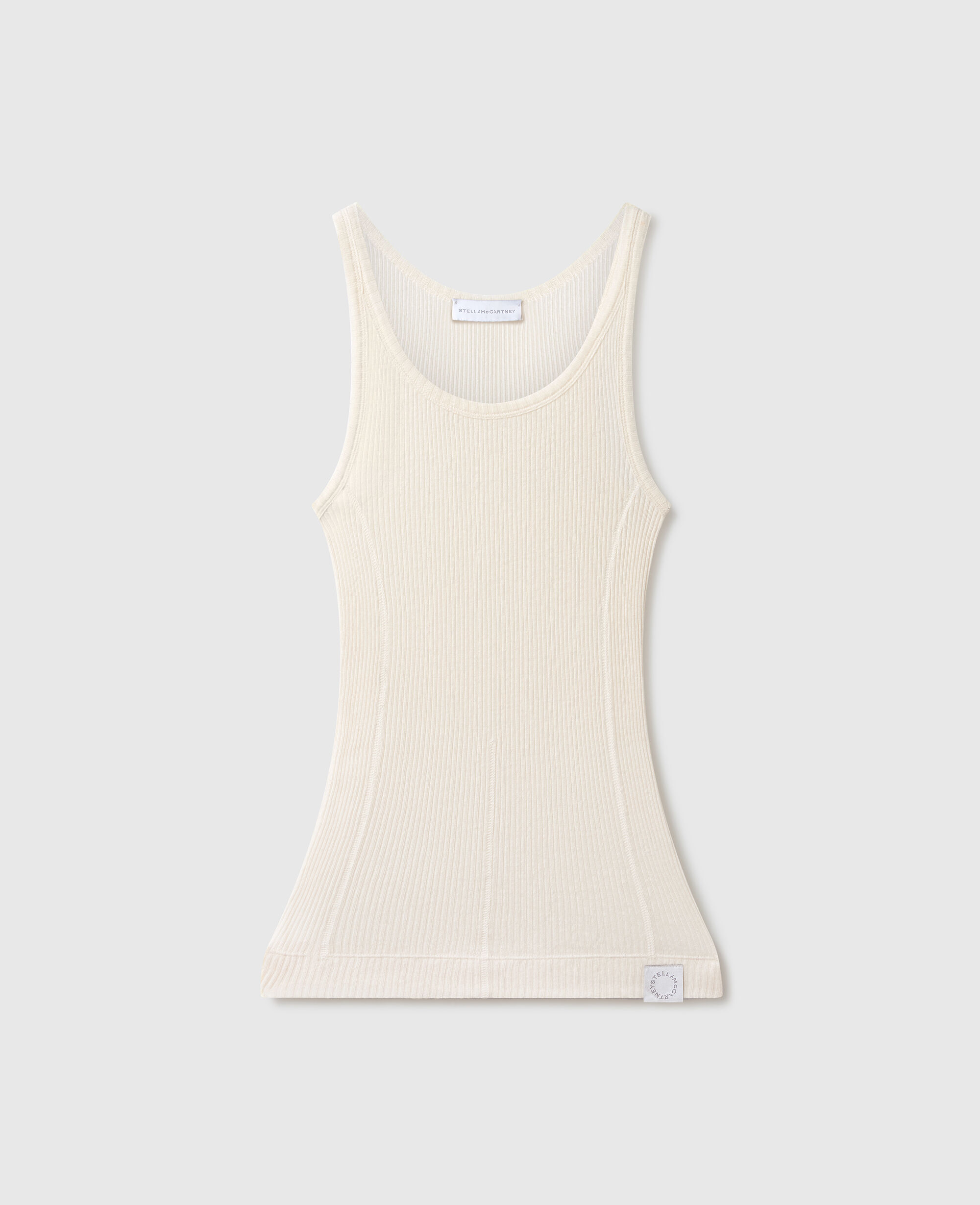 Women バタークリーム シアー リブ Kelsun™ タンクトップ