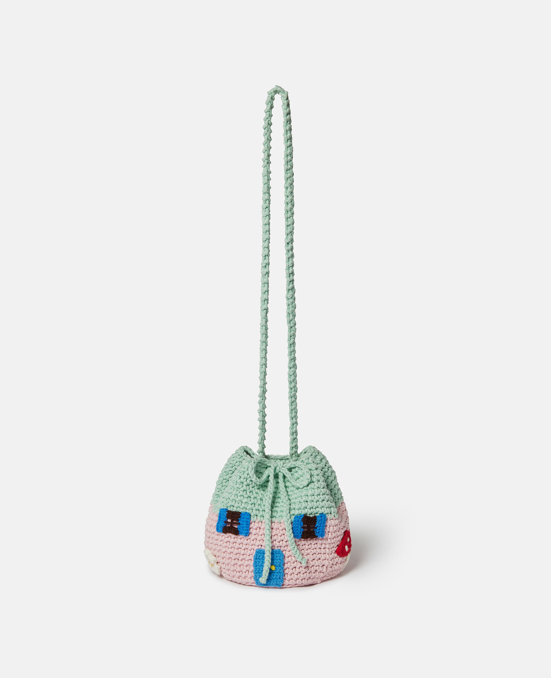 Sac a bandouliere en crochet Maison champignon-Vert-medium