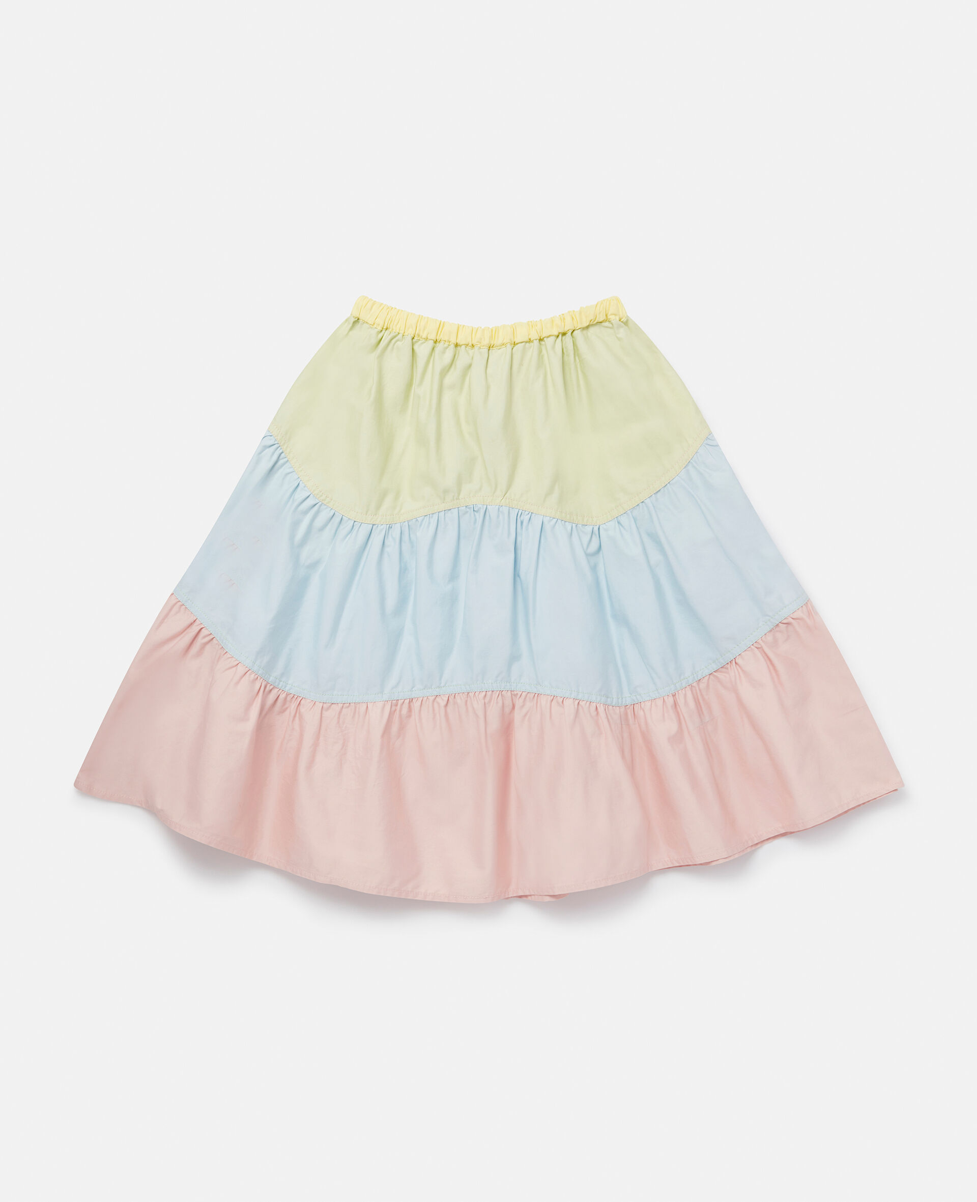 Pastel Wave Print Midi Skirt-Multicolour-large image number 2