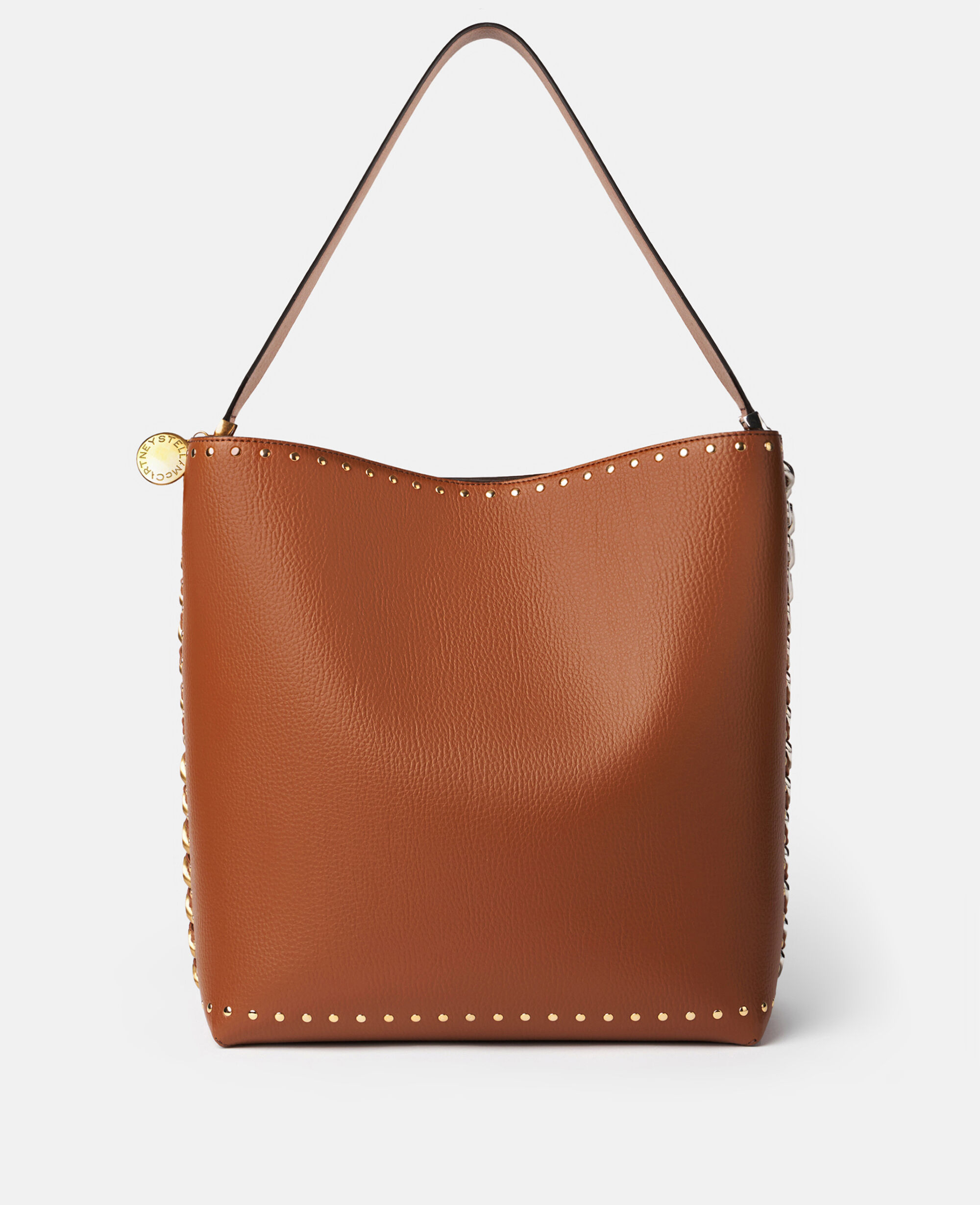 Women Pecan Frayme Studded Grainy Alter Mat Tote Bag Stella McCartney GB
