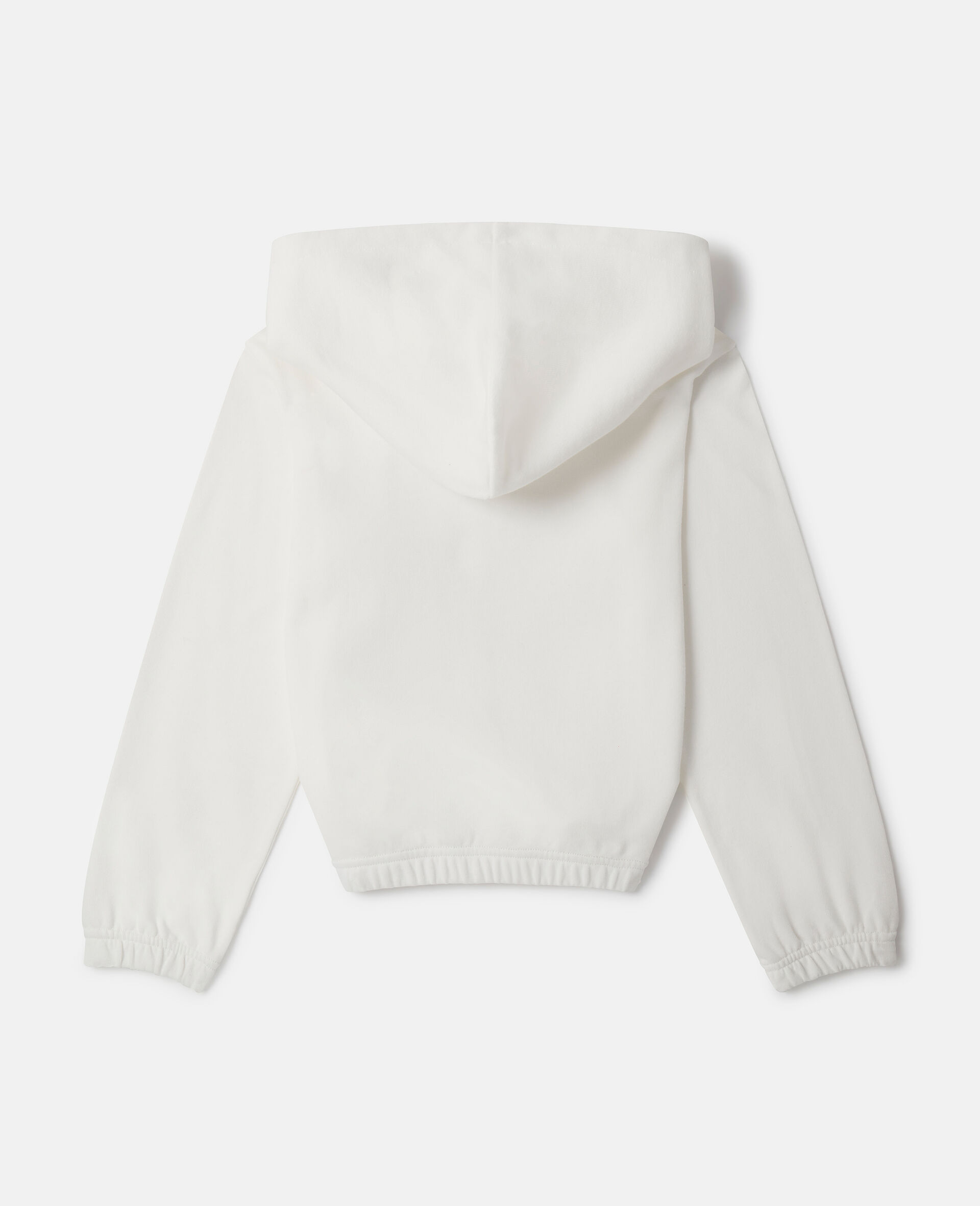 Heart Embroidered Hoodie-White-large image number 2