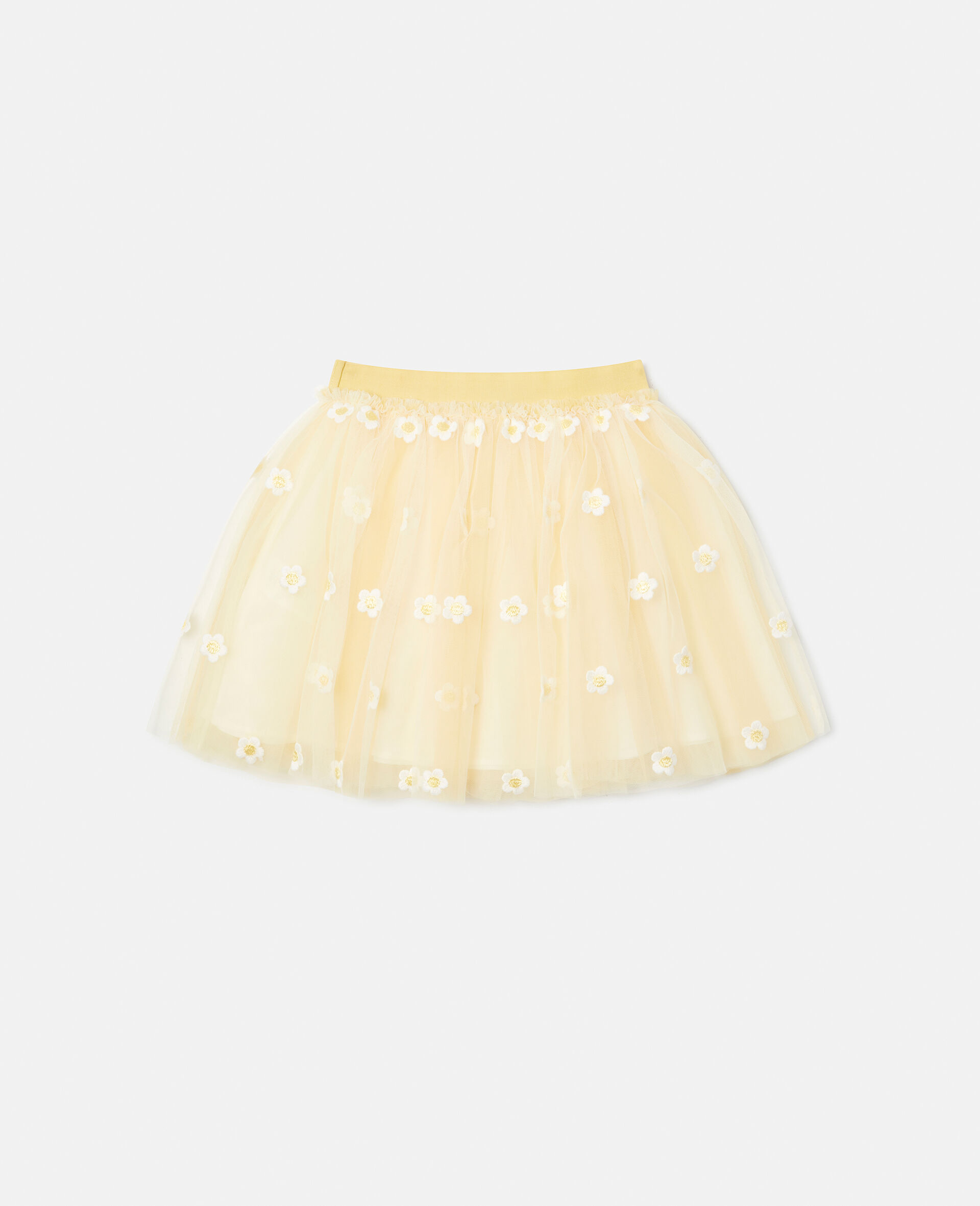 Daisy Embroidery Tulle Skirt-Yellow-large image number 2