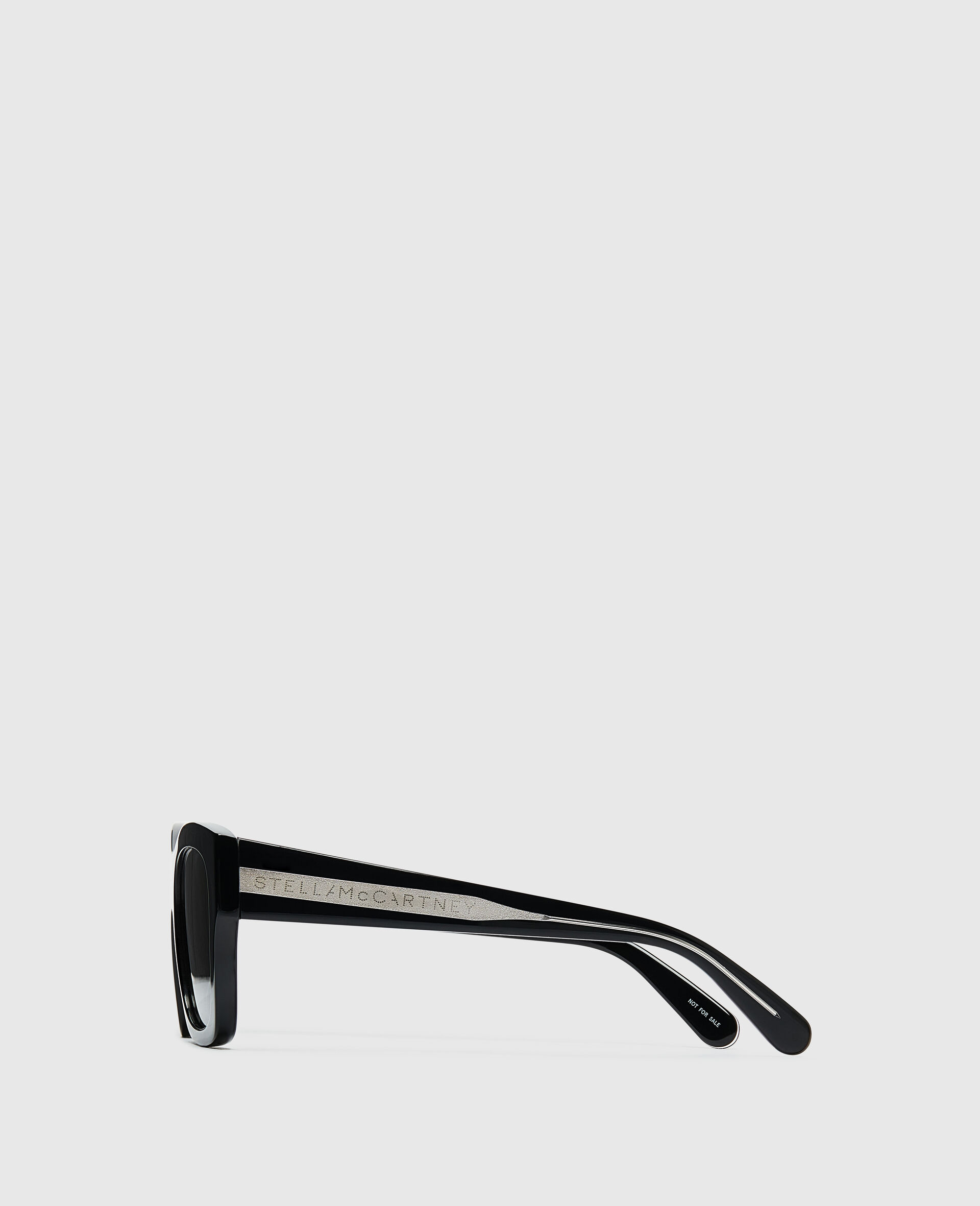 Eckige Sonnenbrille mit Logo-Schwarz-medium