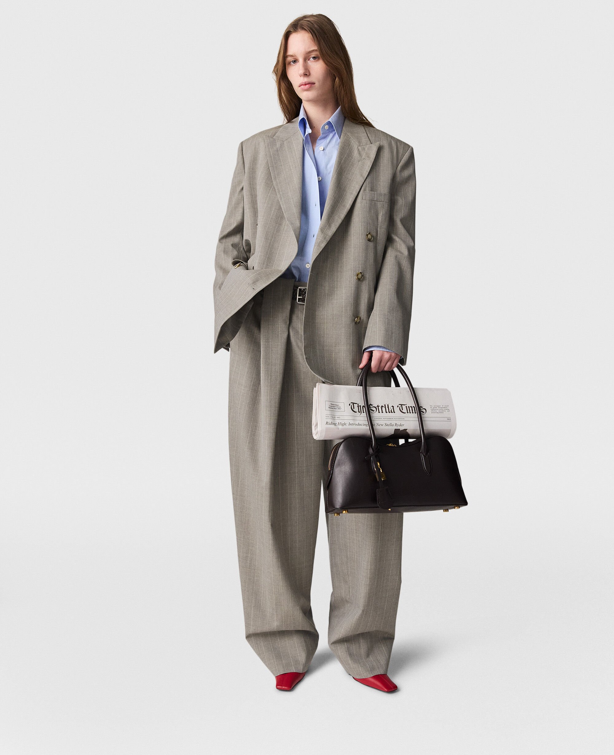 Women グレー オーバーサイズ ダブルジャケット | Stella McCartney JP