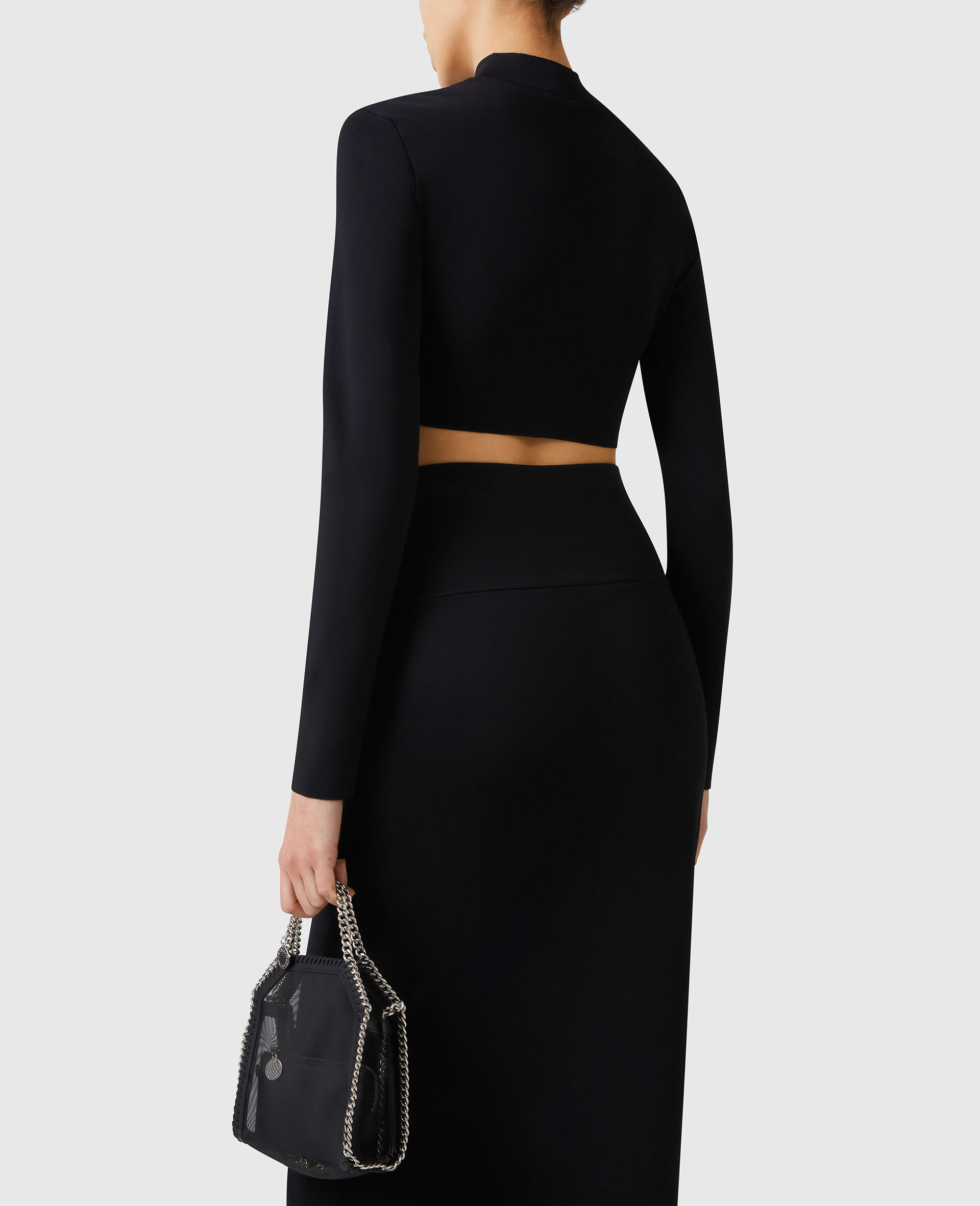 Miracle Long-Sleeve Compact-Knit Top-Black-large image number 4