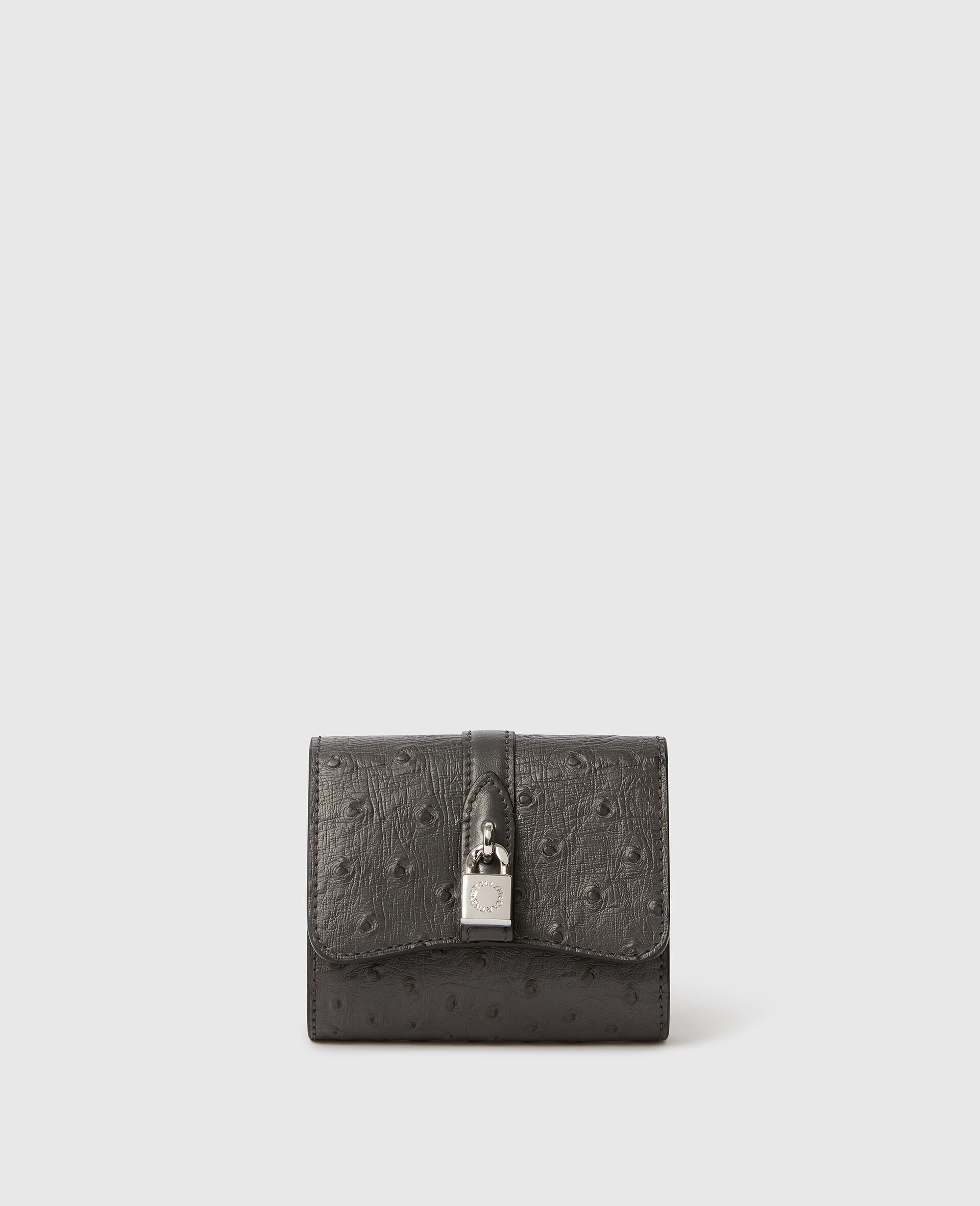 Ryder Ostrich Bi-Fold Wallet-Grey-medium