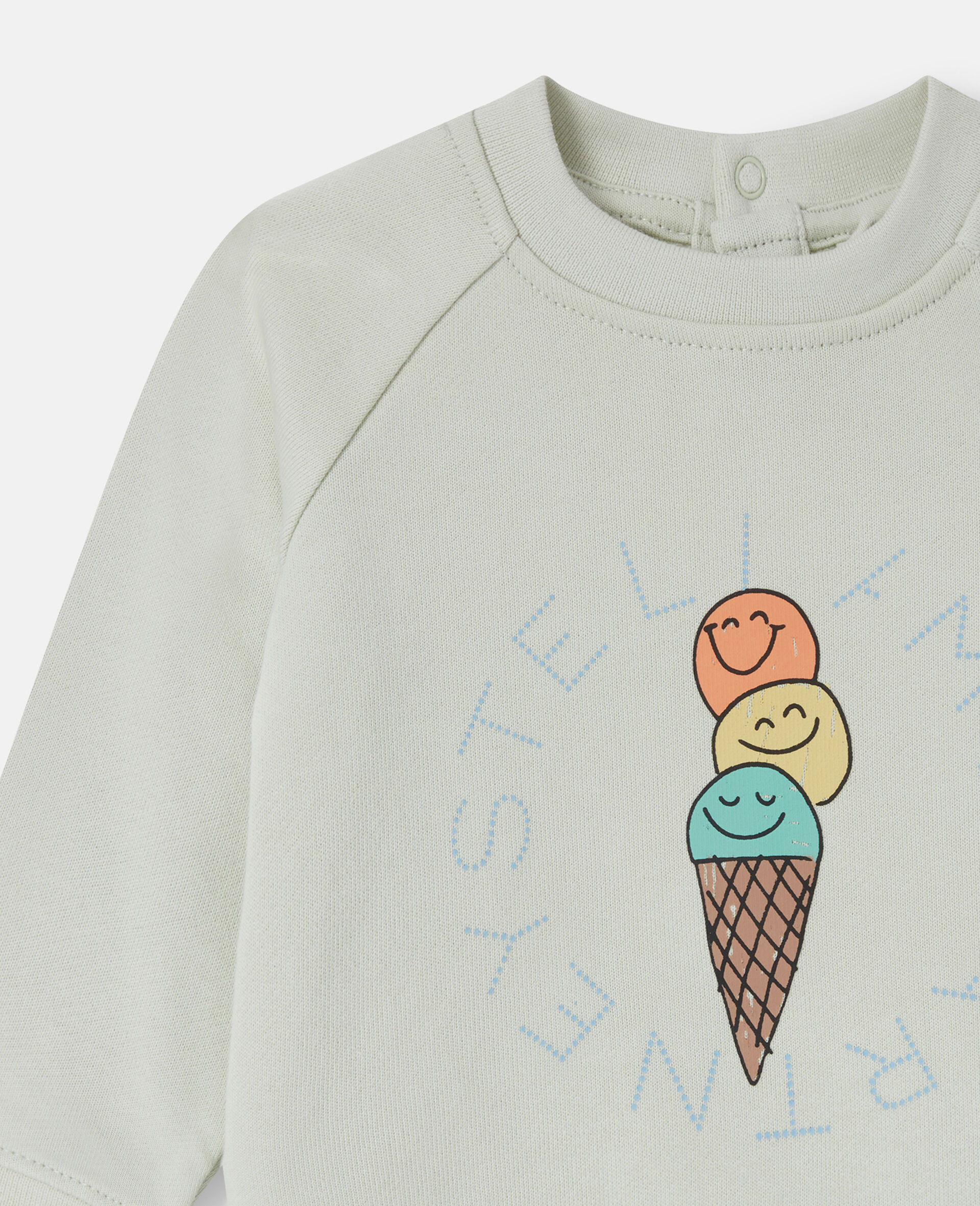 Ice Cream Graphic Long Sleeve T-Shirt-Green-large image number 1
