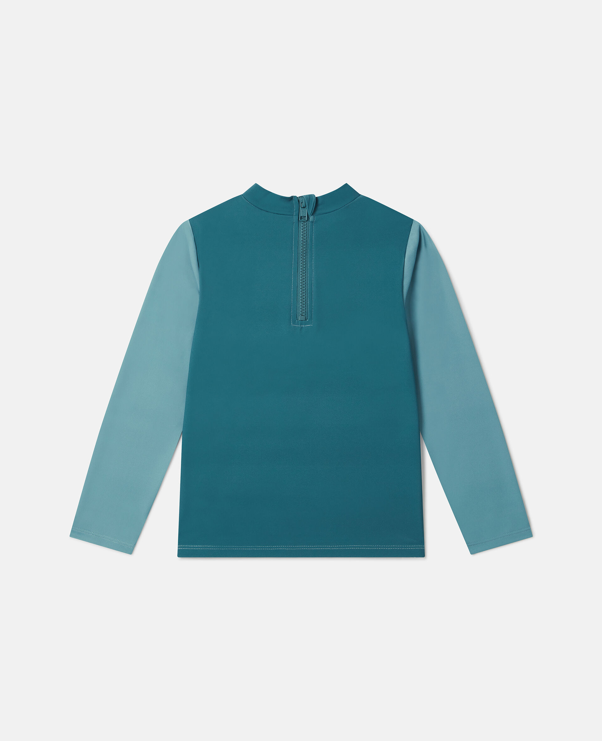 Whale Graphic Swim Top-Blue-large image number 2