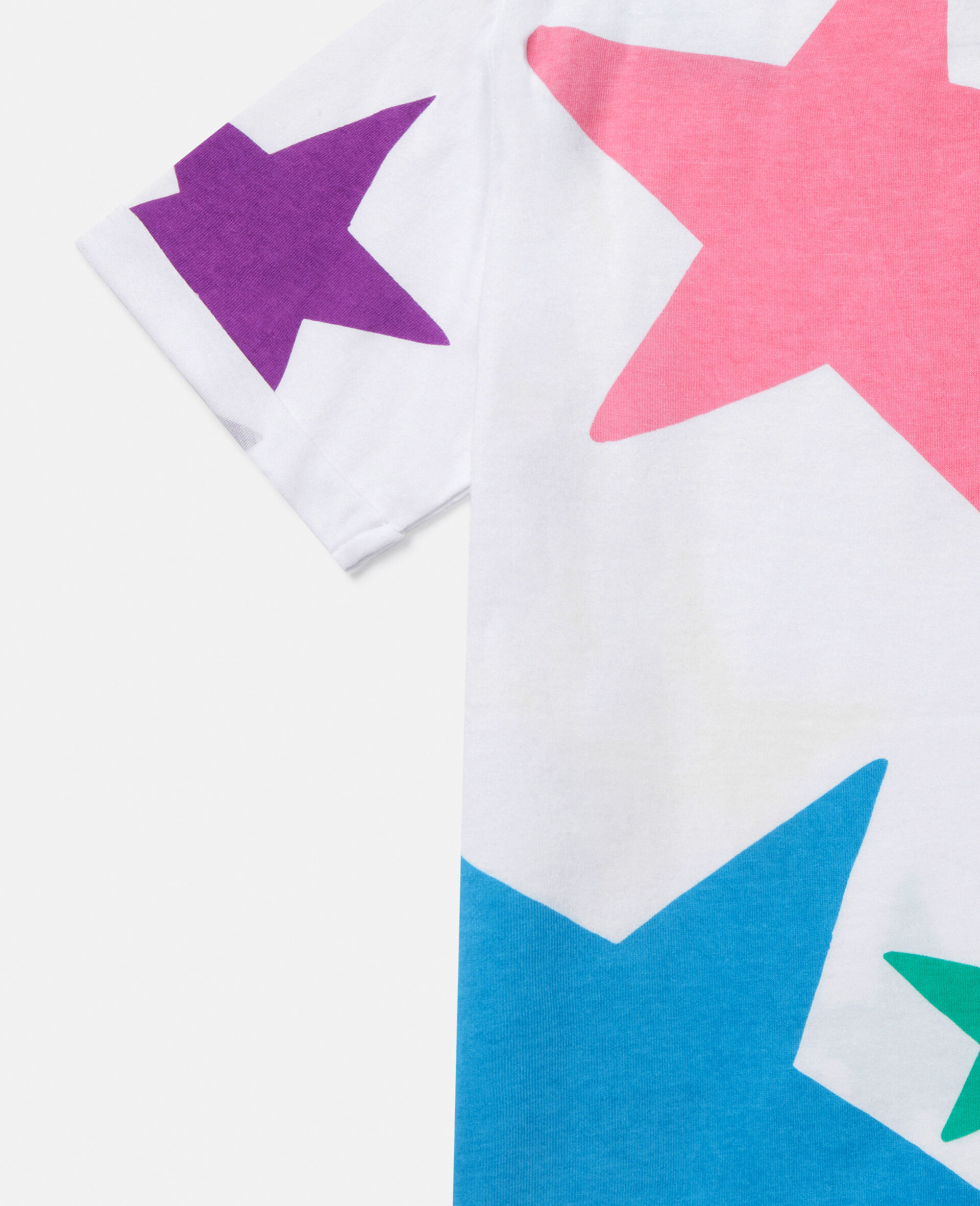 Star Print T-Shirt-White-large image number 3