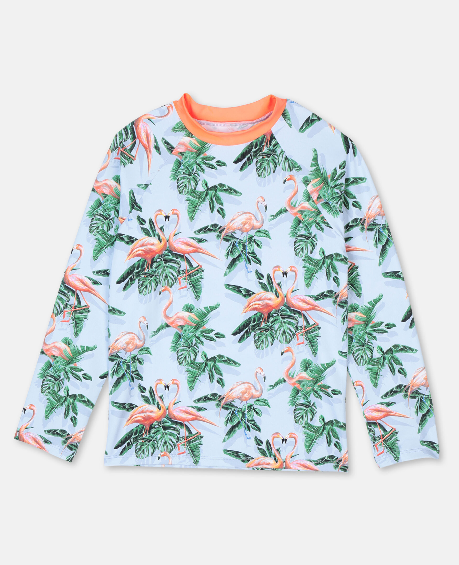 Painty Flamingo Swim T-shirt -Green-large