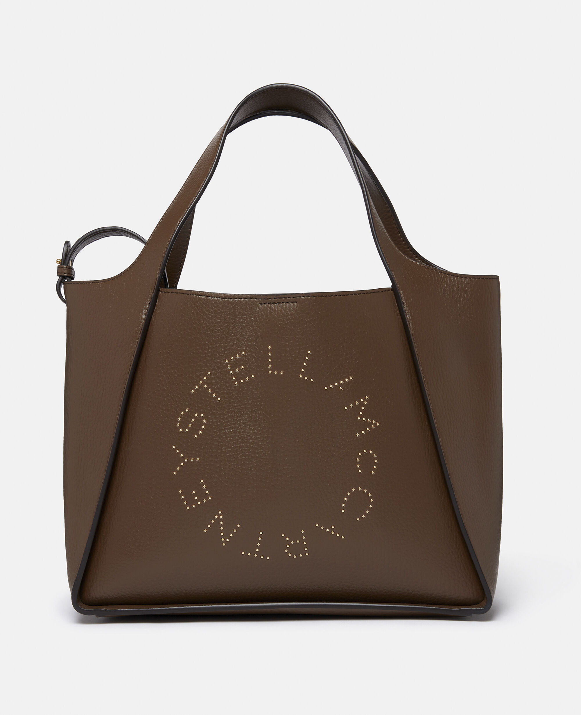 Women Chocolate brown Logo Top Handle Crossbody Tote Bag Stella McCartney SG