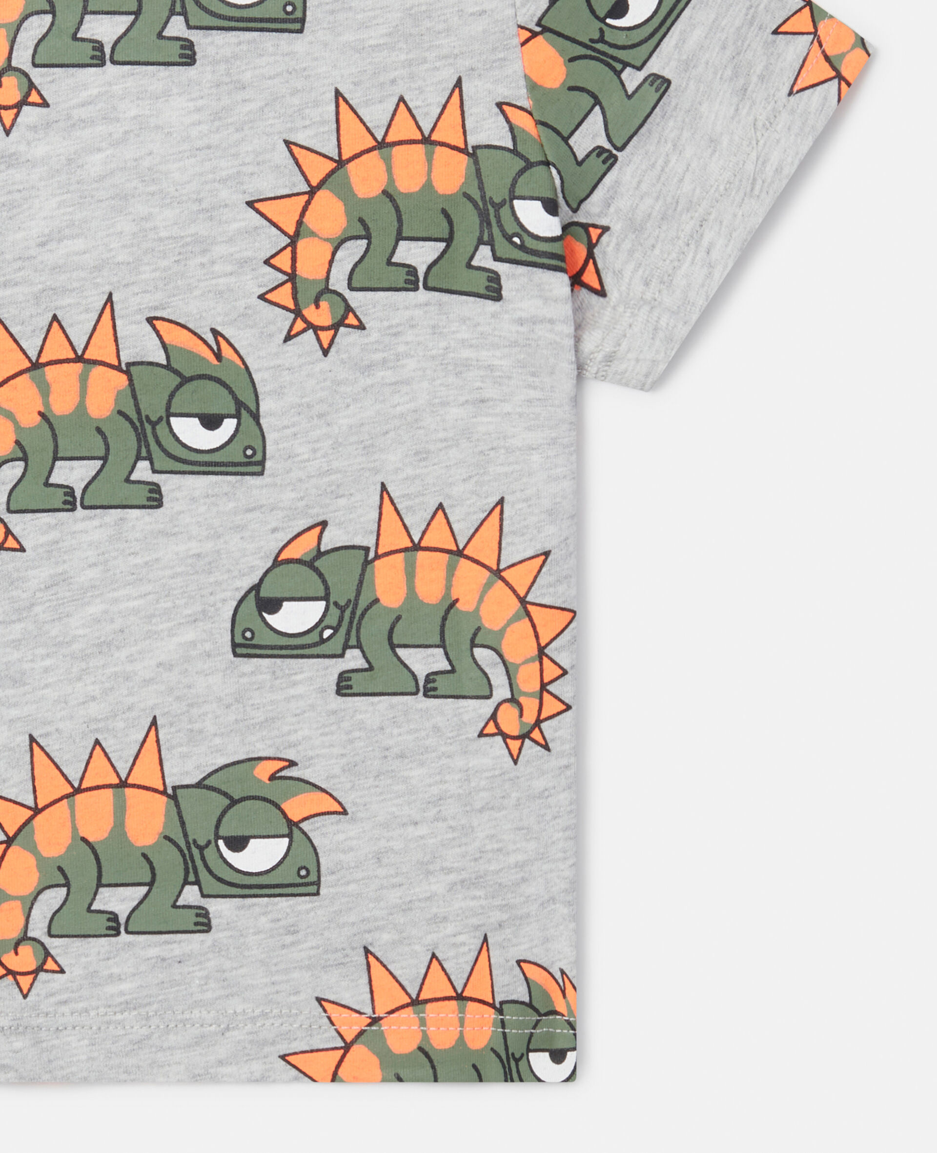Gecko Print T-Shirt-Grey-large image number 3