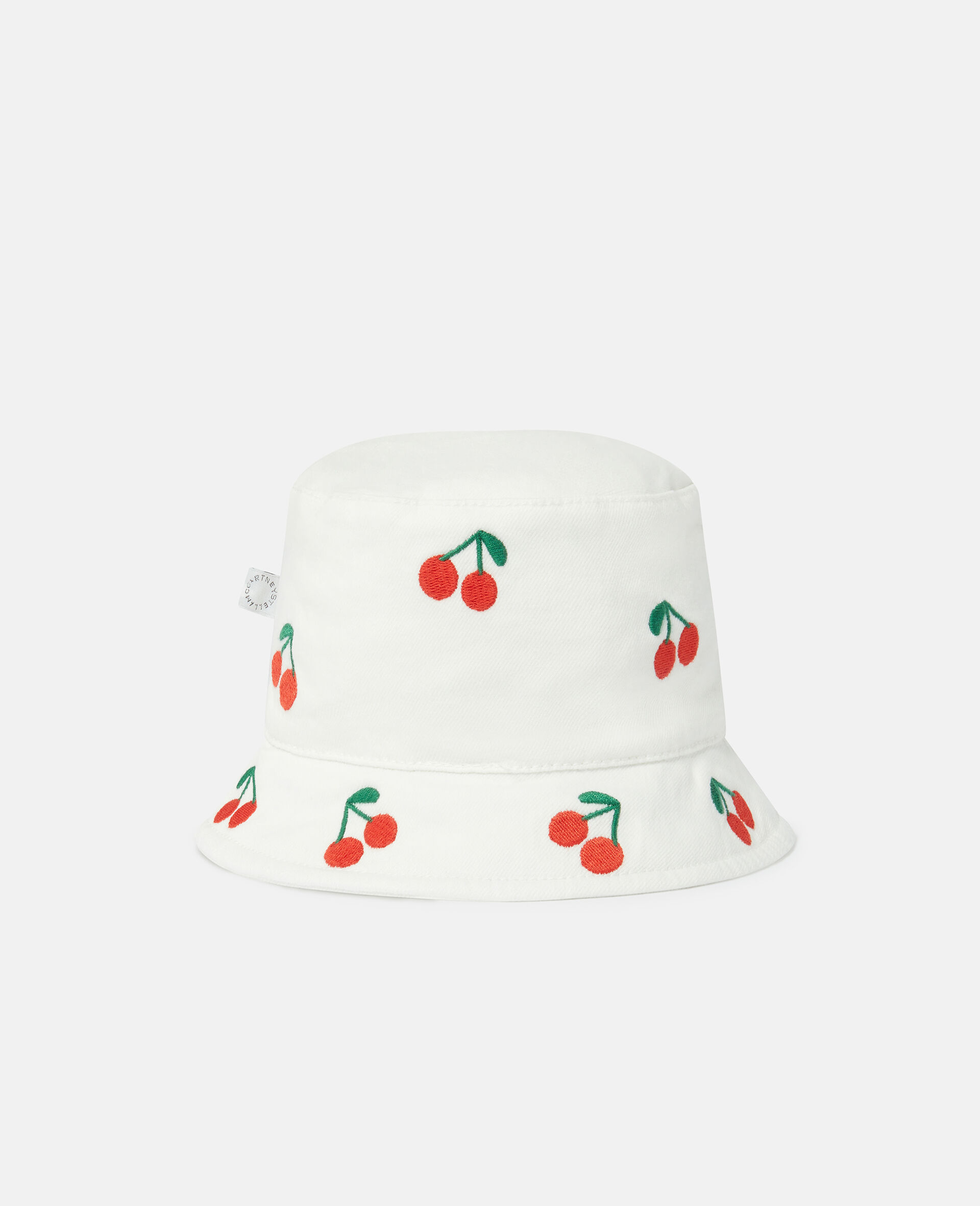Cherry Embroidered Bucket Hat-Cream-large image number 2