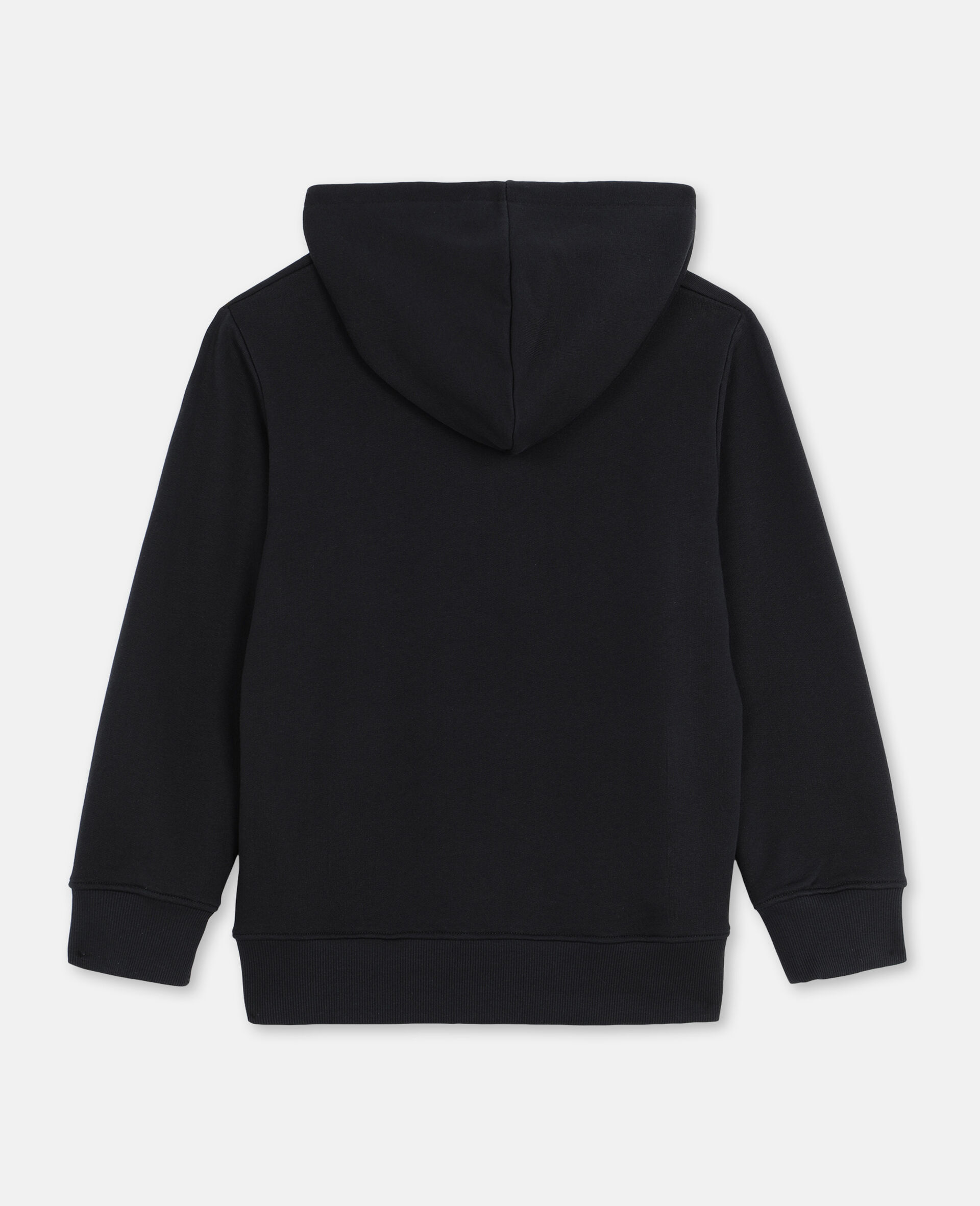 Sweat-shirt à capuche oversize en coton à motif skater -Noir-large image number 3