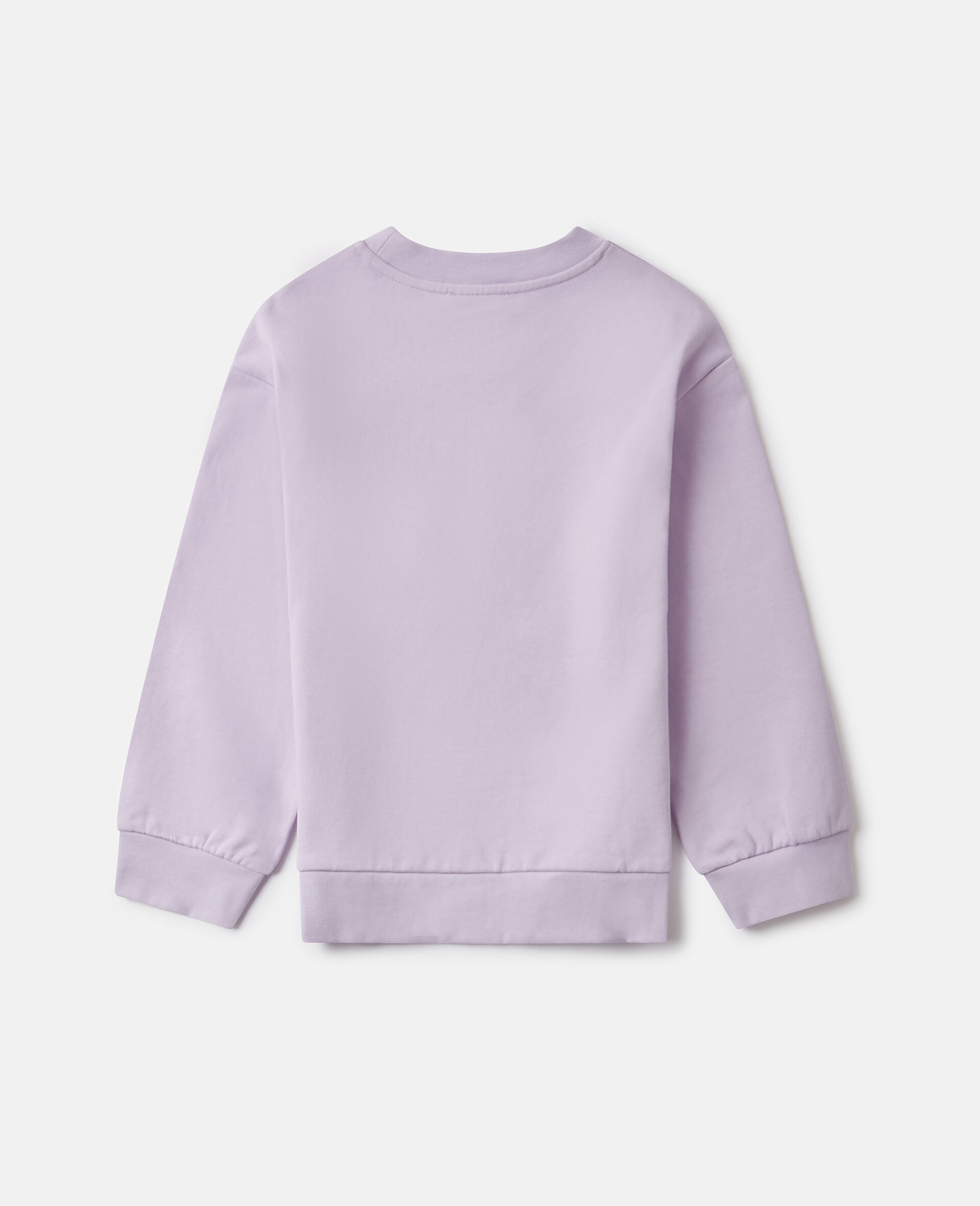 Sweat shirt graphique a col ras du cou avec fleur-Purple-large image number 2