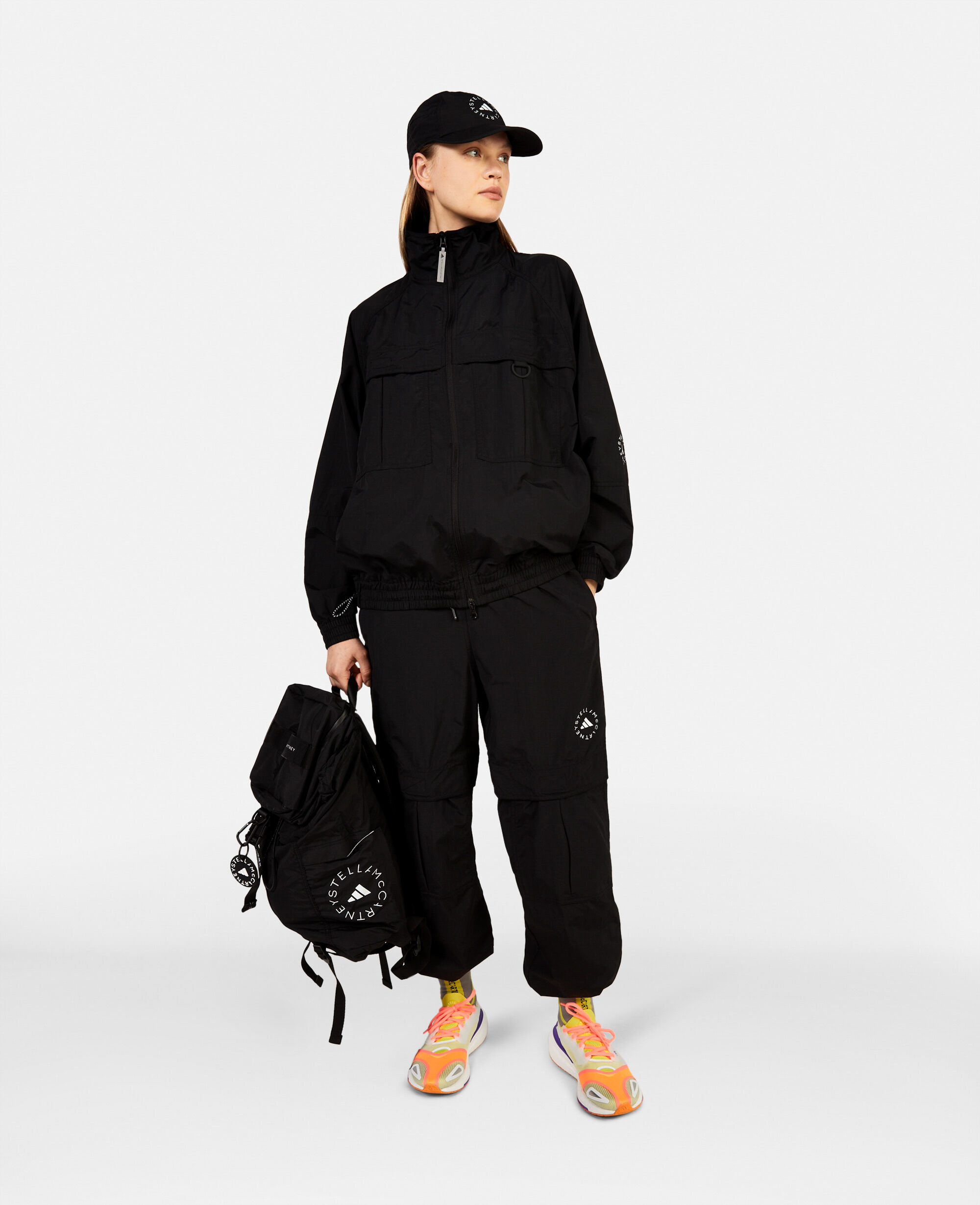 Women Black TrueCasuals Woven Track Jacket | Stella McCartney US