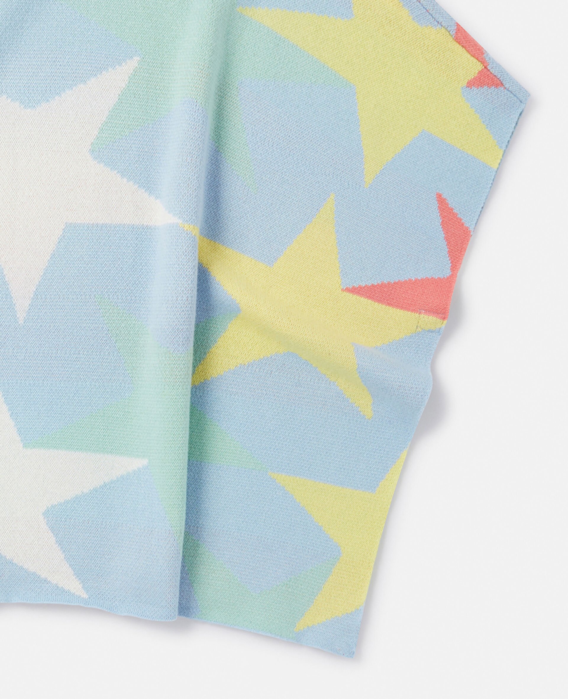 Star Print Poncho-Purple-large Star Print Poncho-Purple-large image number 3