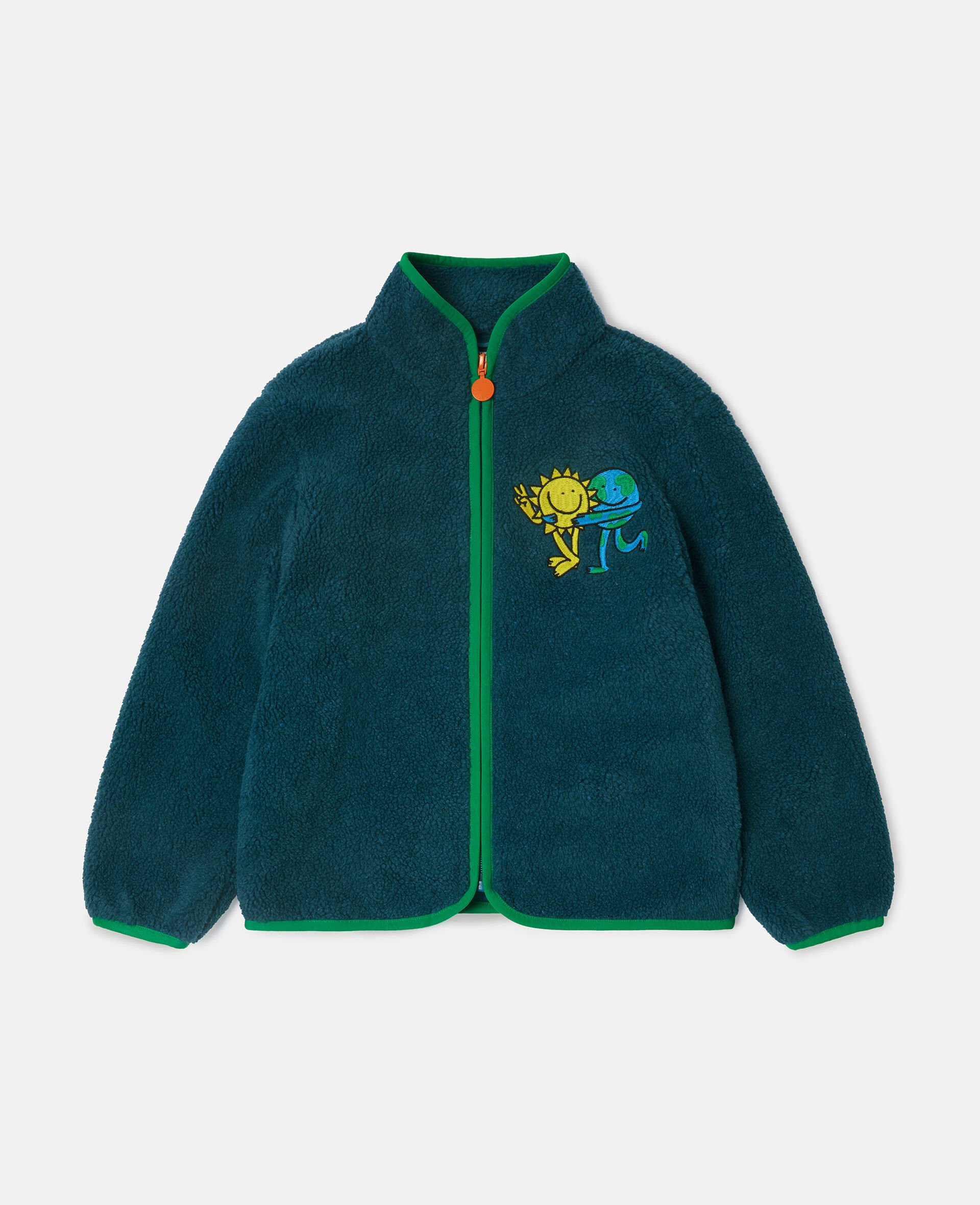 Earth Friends Graphic Fleece-Blue-medium