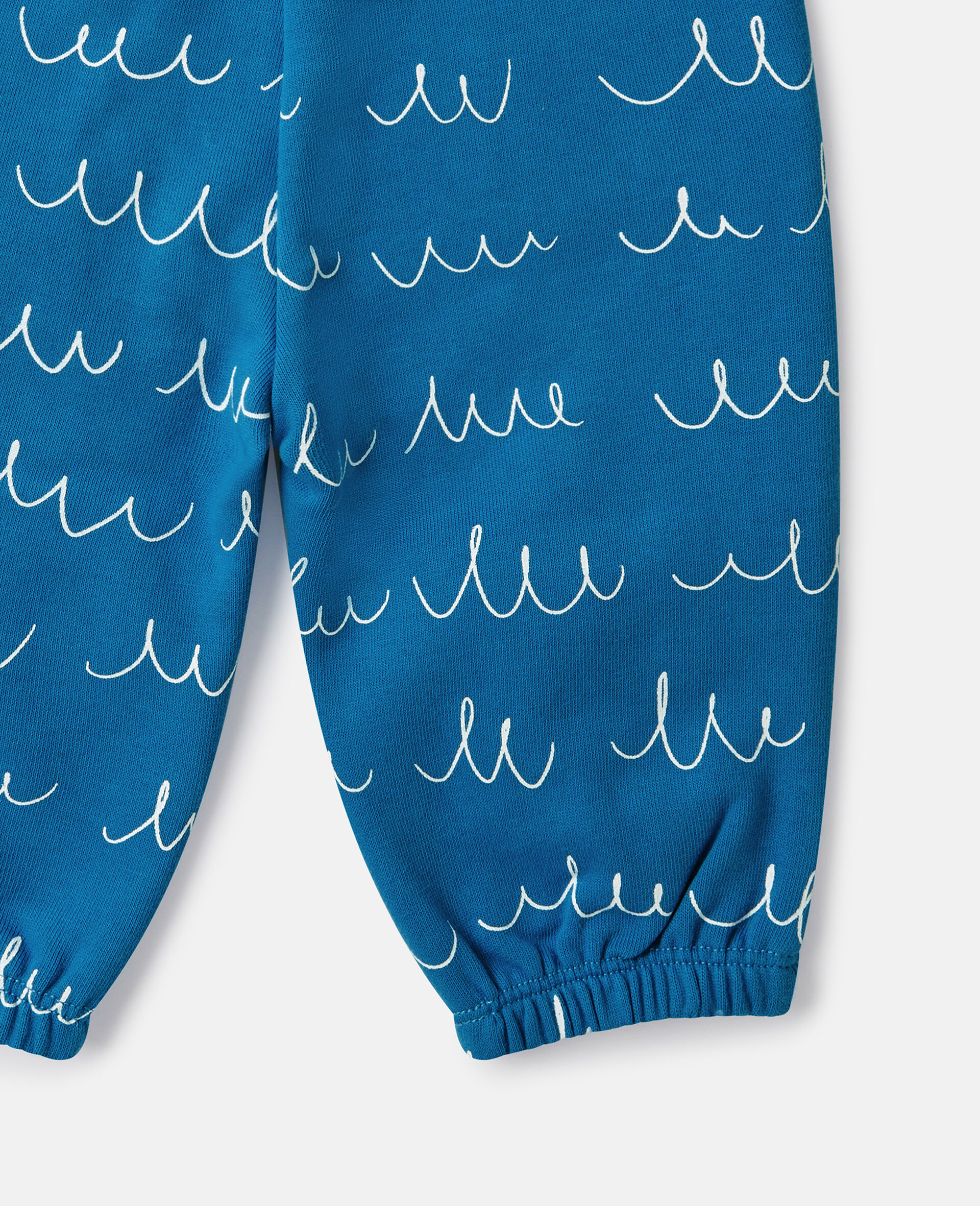 Pantalon de jogging graphique a cordon de serrage avec monstre-Bleu-large image number 3