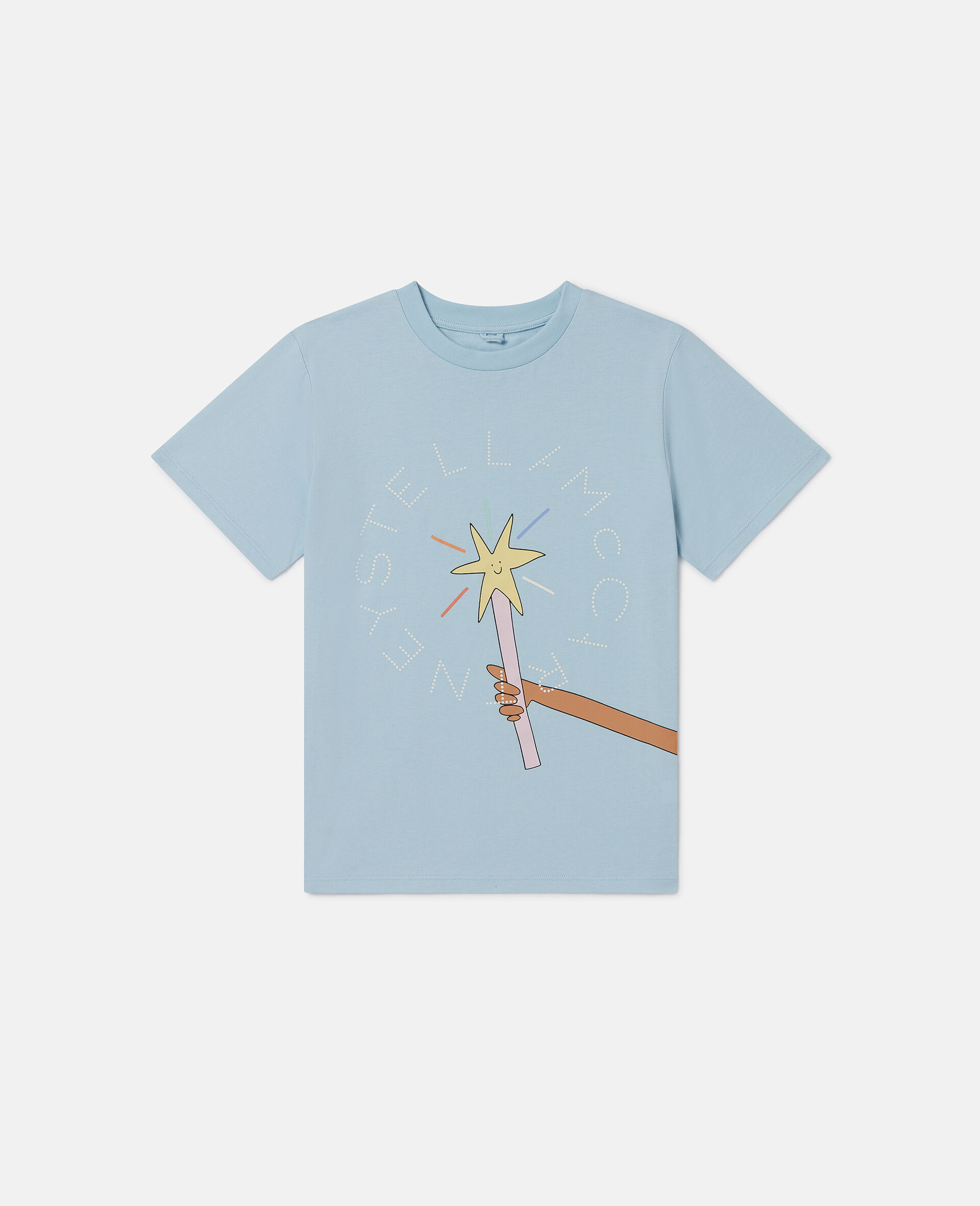 Fairy Graphic Crewneck T-Shirt-Blue-large Fairy Graphic Crewneck T-Shirt-Blue-large image number 0