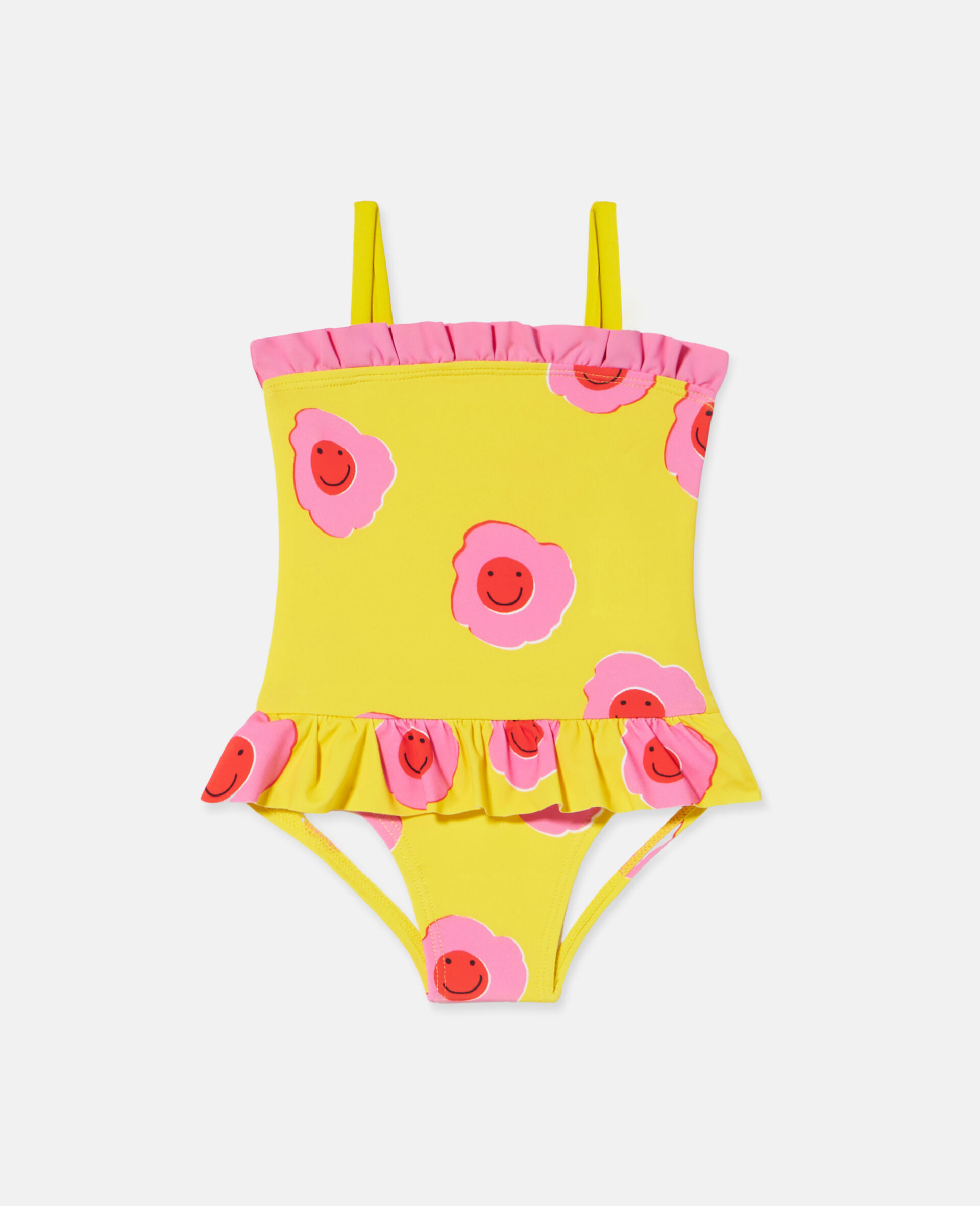 Maillot de bain a bordure volantee imprime fleur graphique-Fantaisie-large image number 1