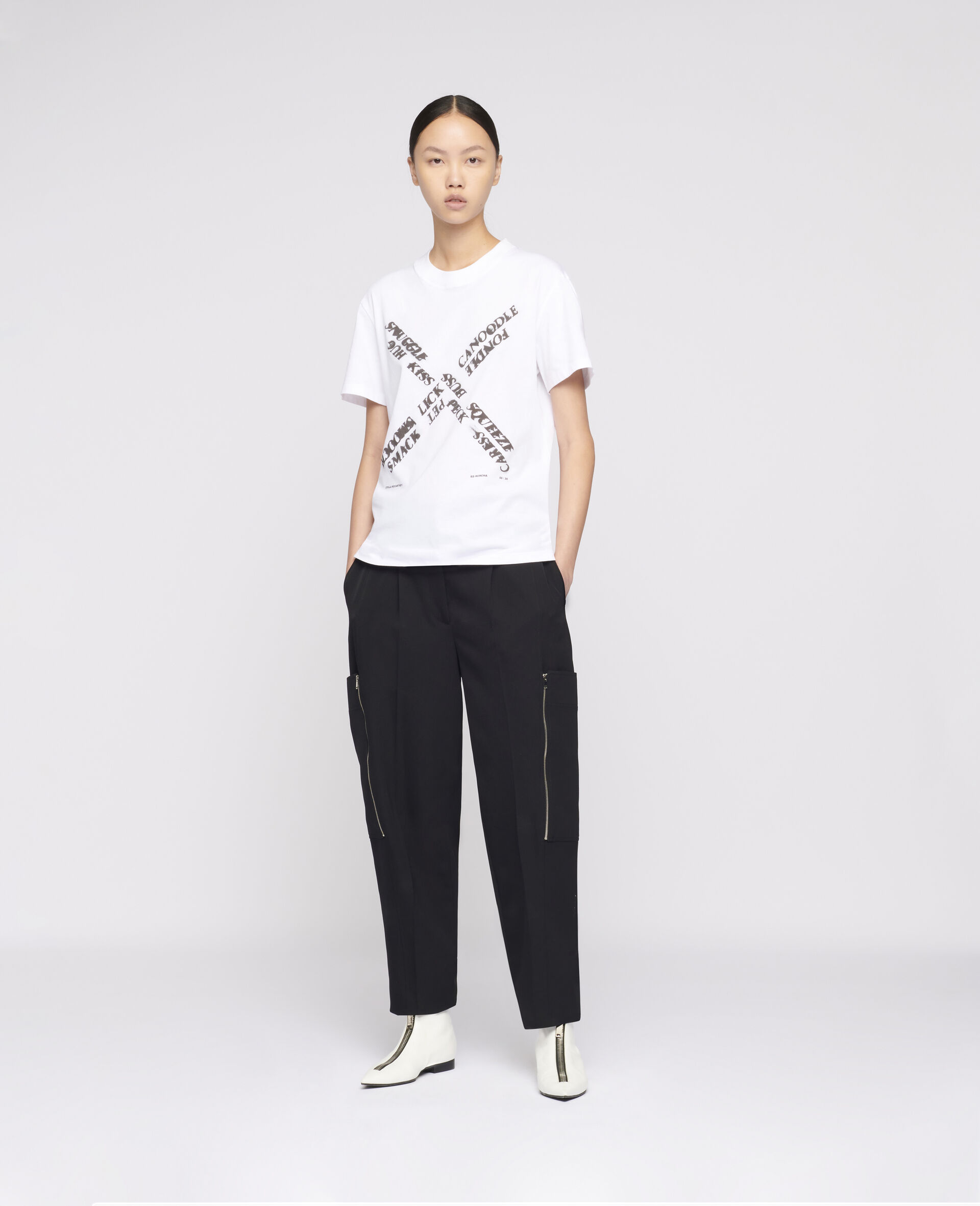 Women White Ed Ruscha "X" Tshirt Stella McCartney ES