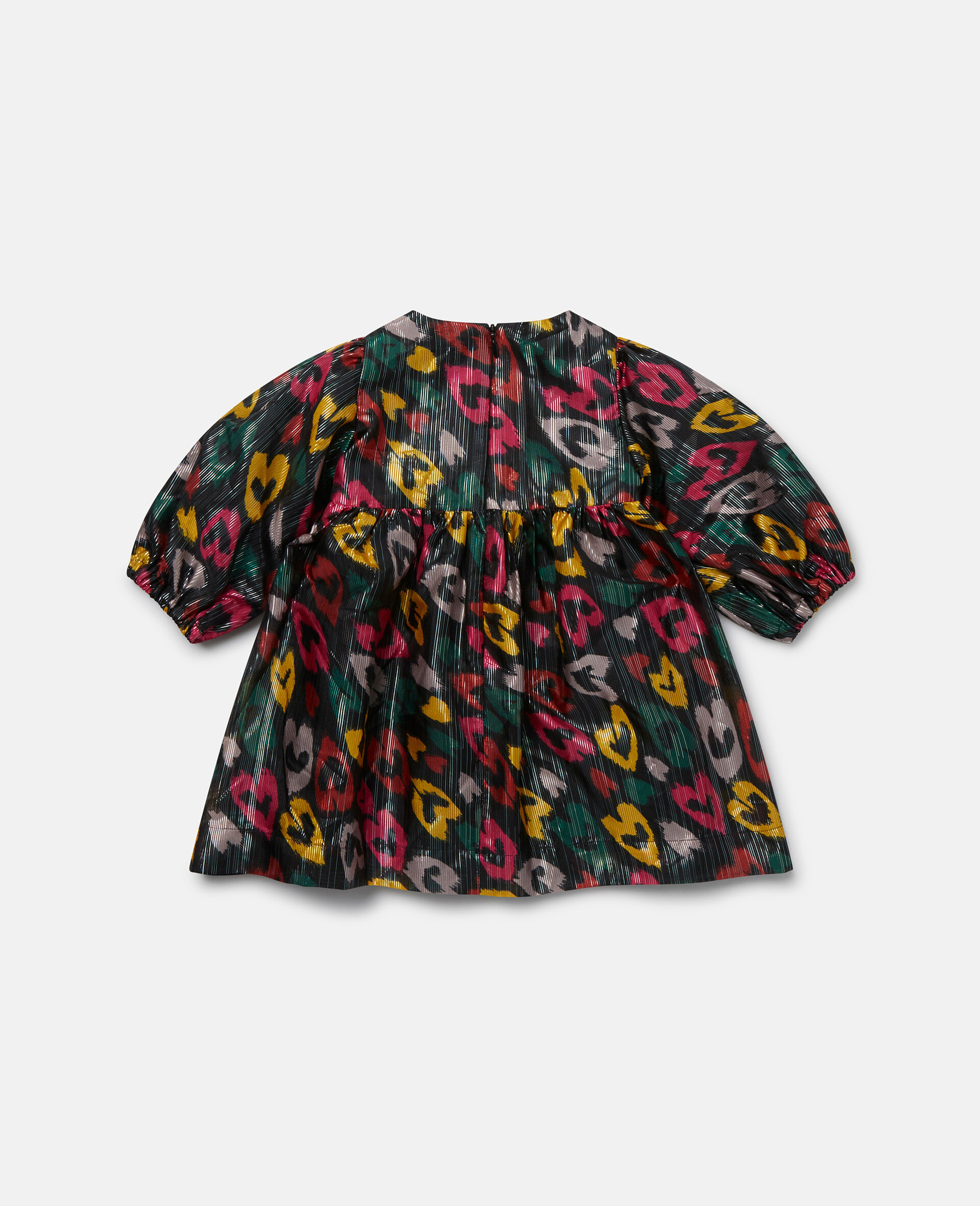 Smudged Heart Print Dress-Multicolored-large image number 2