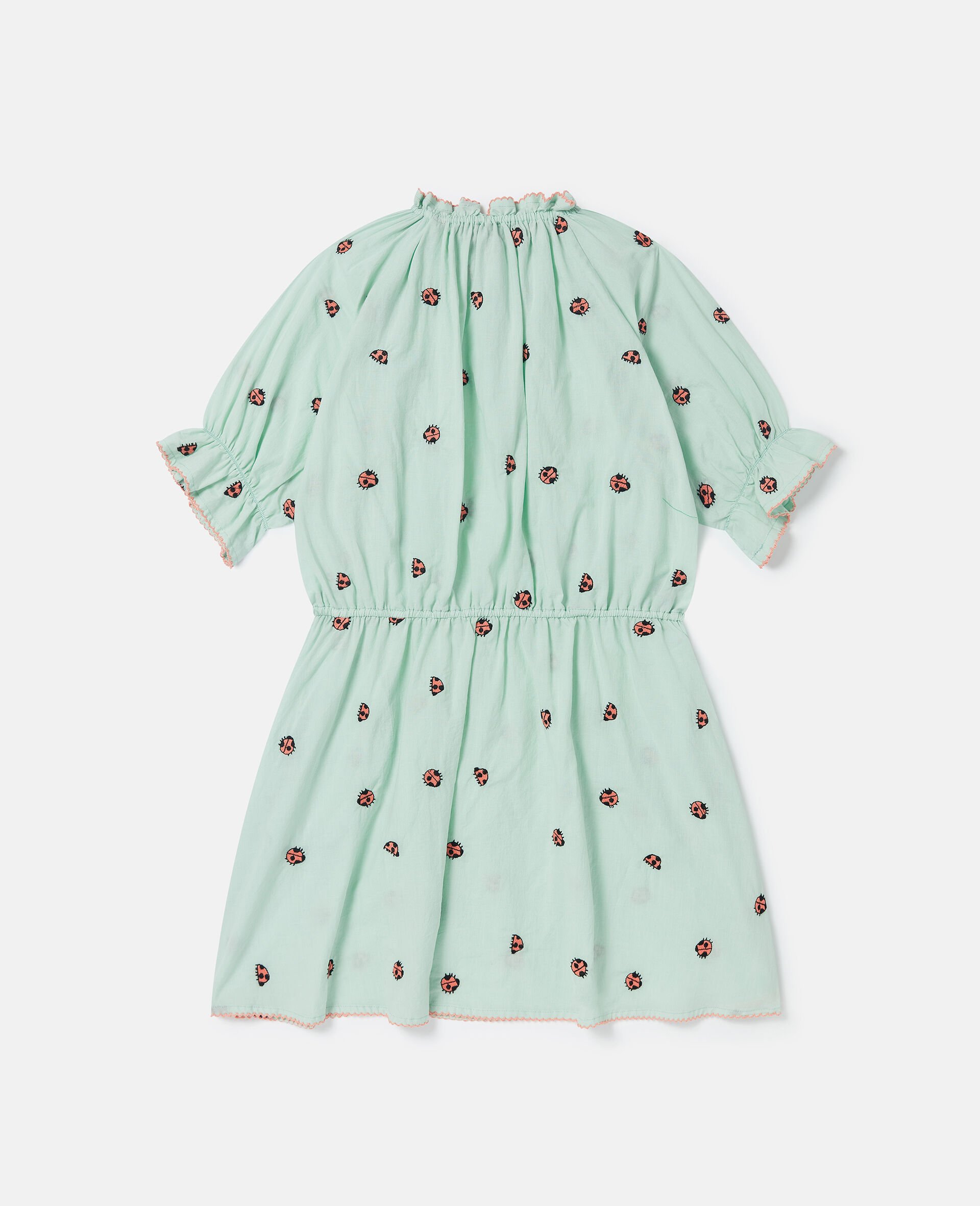 Ladybird Short Sleeve Pleated Trim Dress-Green-large image number 2
