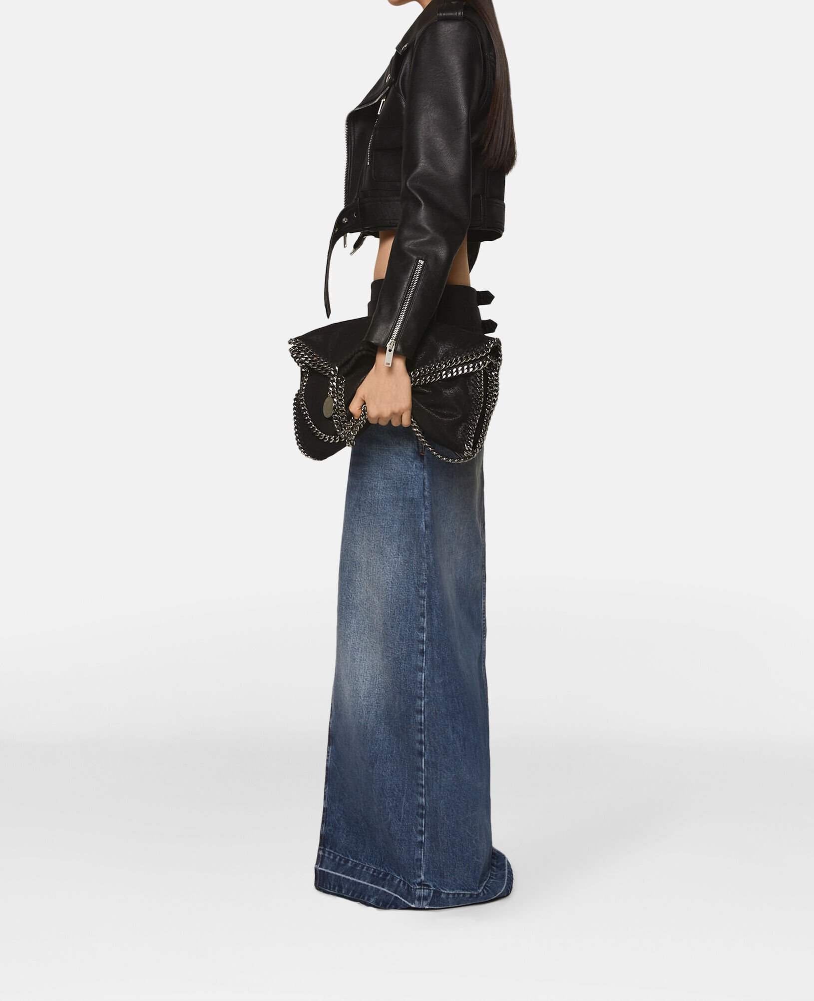 スカート STELLA MCCARTNEY Tuxedo band skirt Blue Stella McCartney Tuxedo Band Skirt With Slit And Pockets in