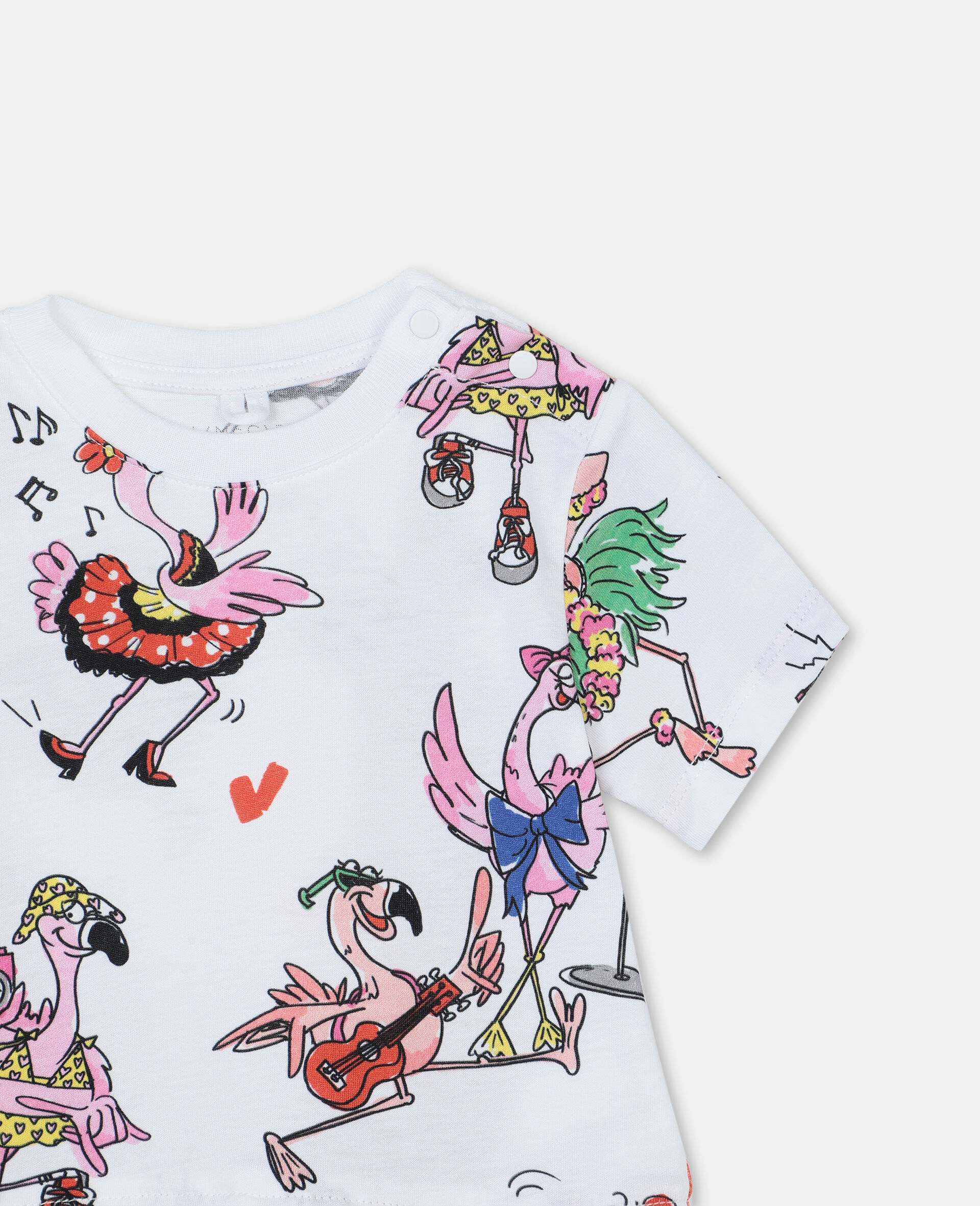 Flamingo Party Cotton Dress-Multicolour-large image number 1