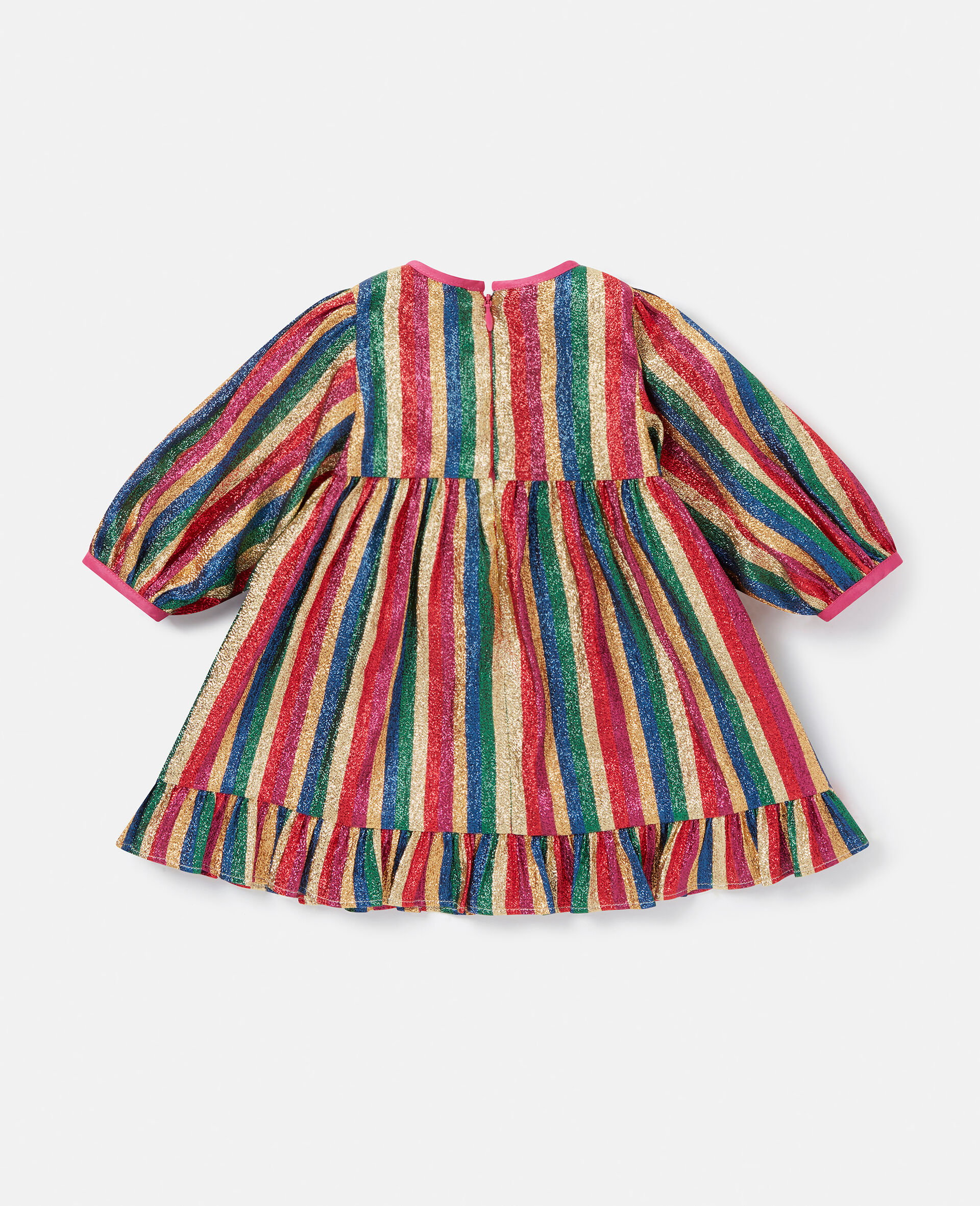 Glitter Rainbow Stripe Dress-Multicolored-large image number 2