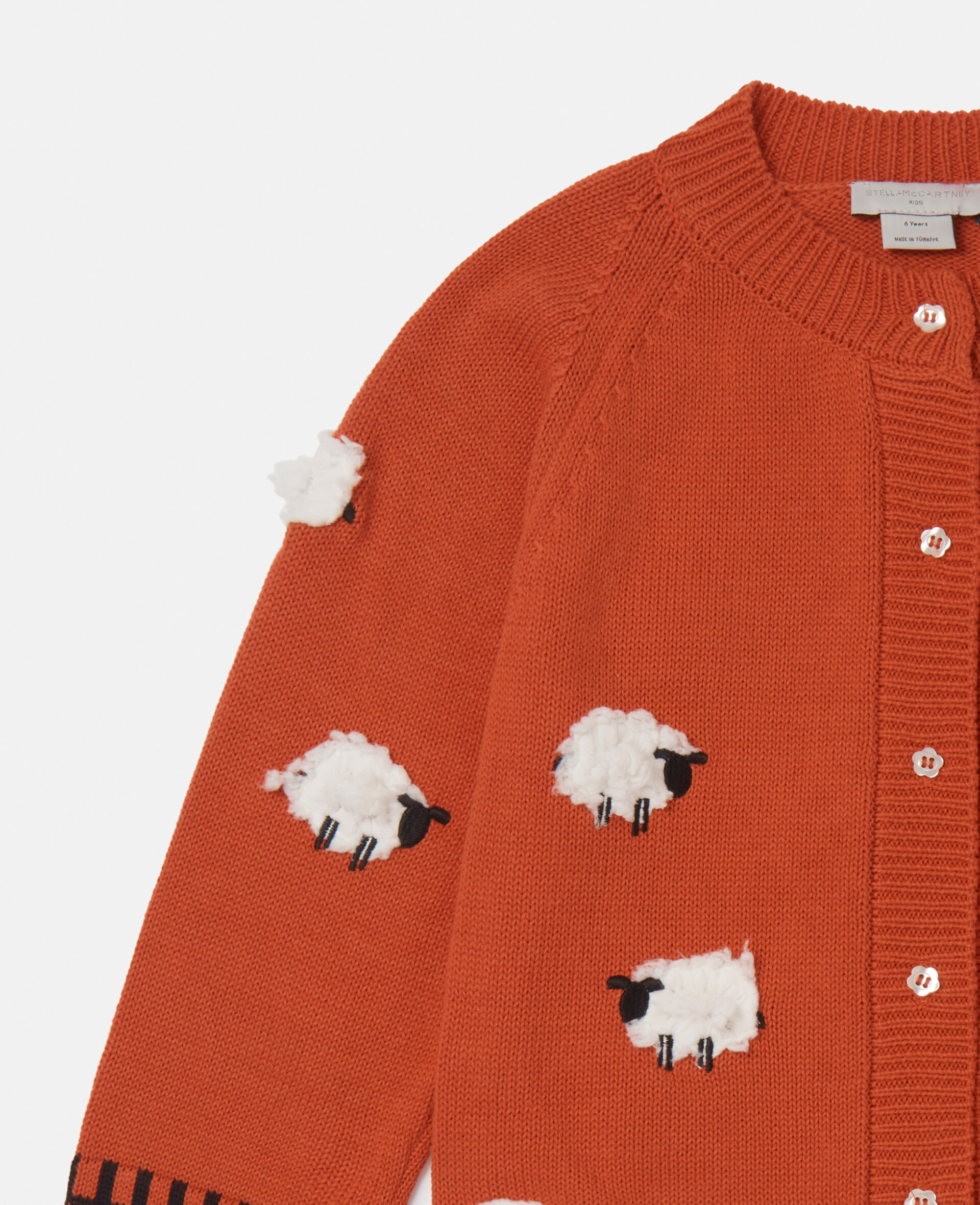 Sheep Appliqué Cardigan-Red-large Sheep Appliqué Cardigan-Red-large image number 1