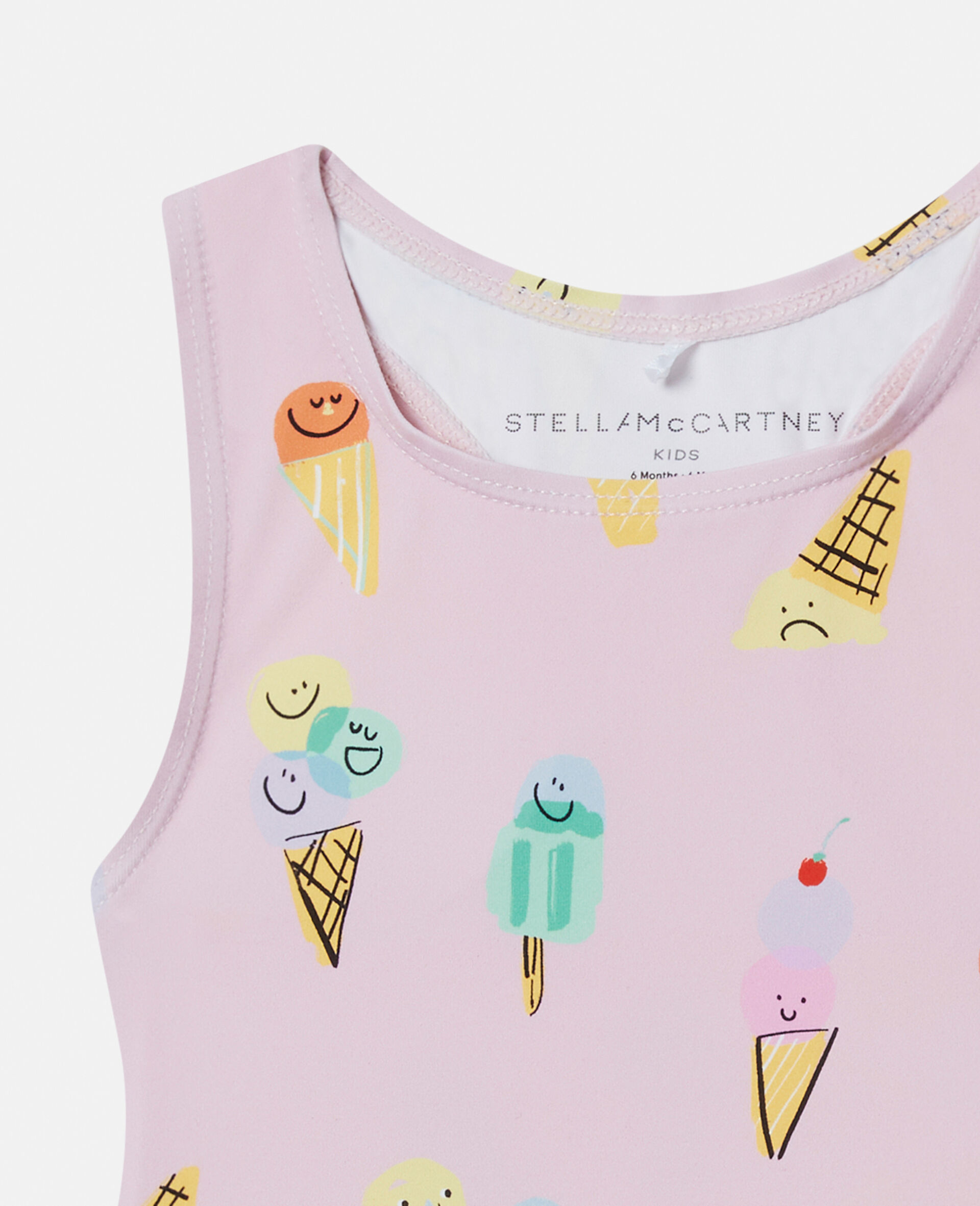 Ice Cream Print Swimsuit-Pink-large image number 1