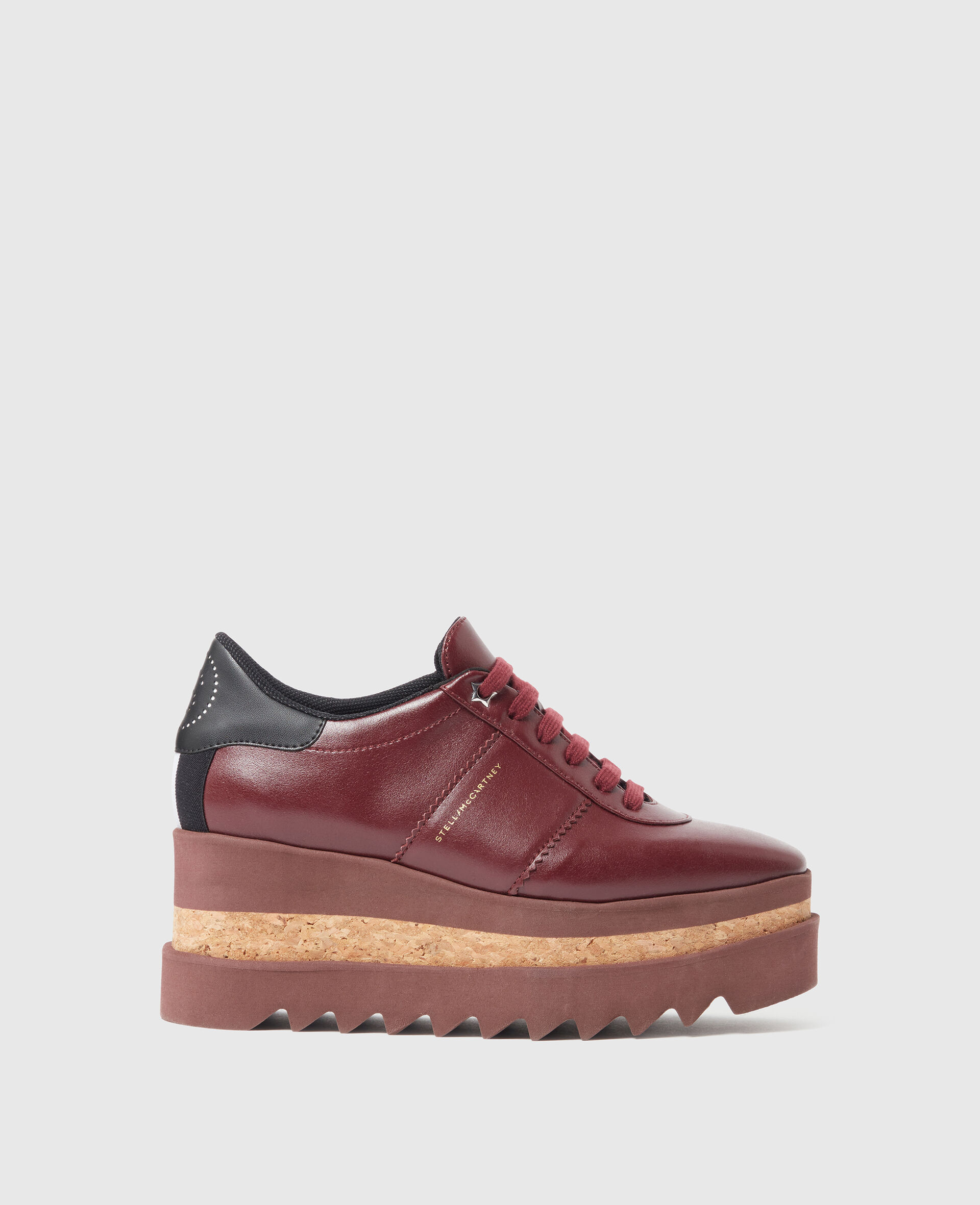 Sneak-Elyse Platform Trainers-Red-large image number 0